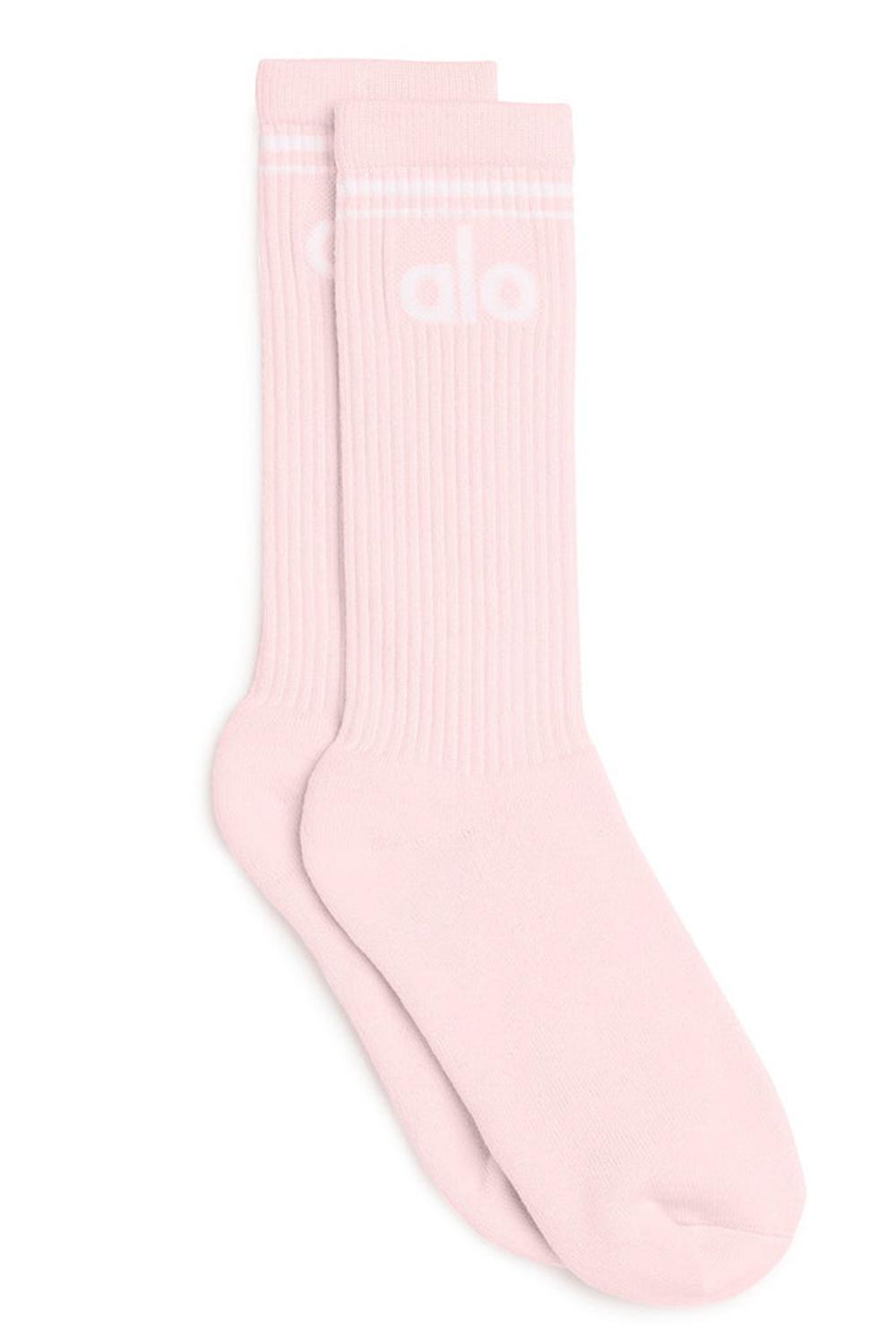 Calcetines Alo Yoga Unisex Throwback Mujer Rosas Blancos | Mexico  RBA-627498