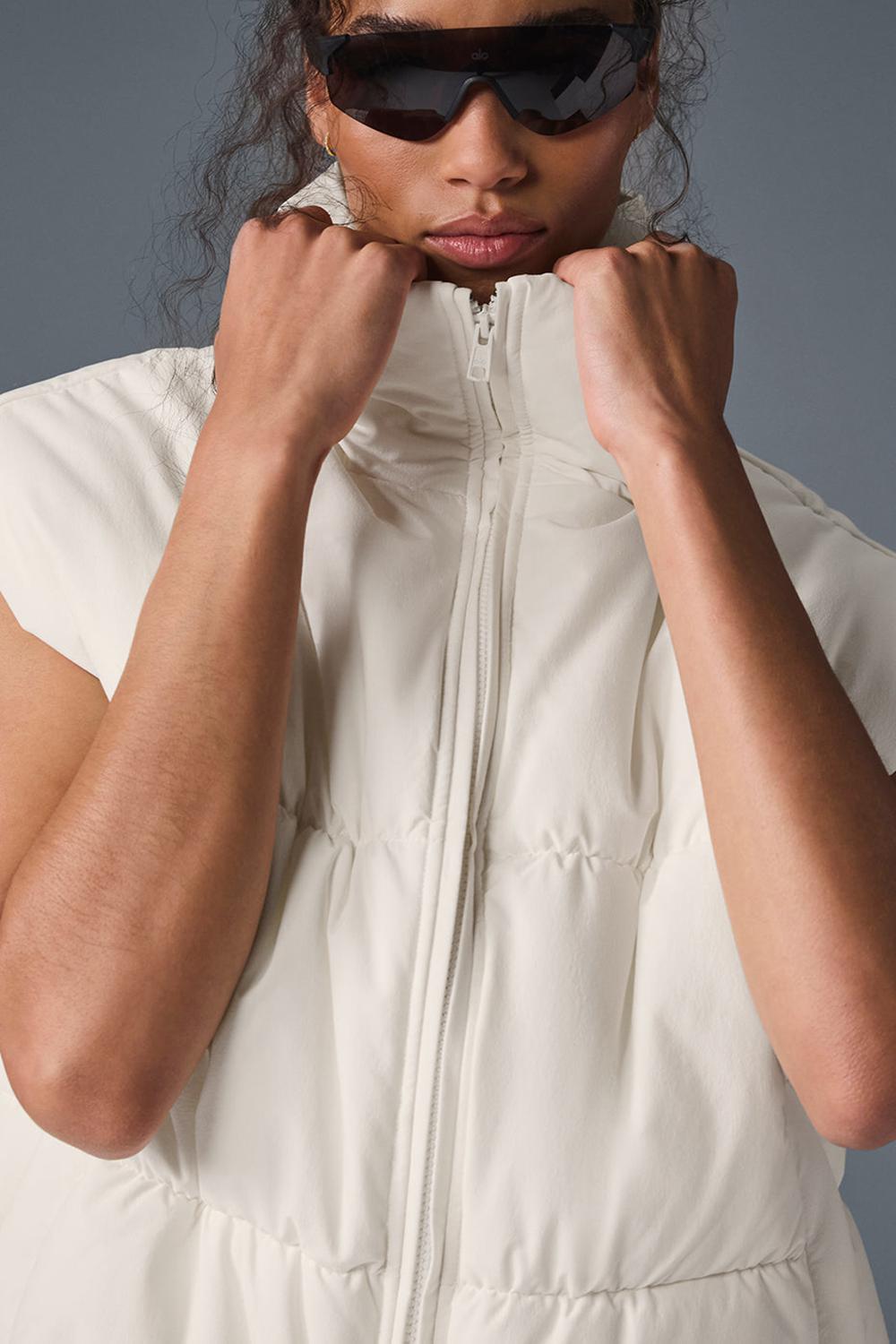 Chaleco Alo Yoga Incline Mujer Ivory | Mexico  HIS-394857