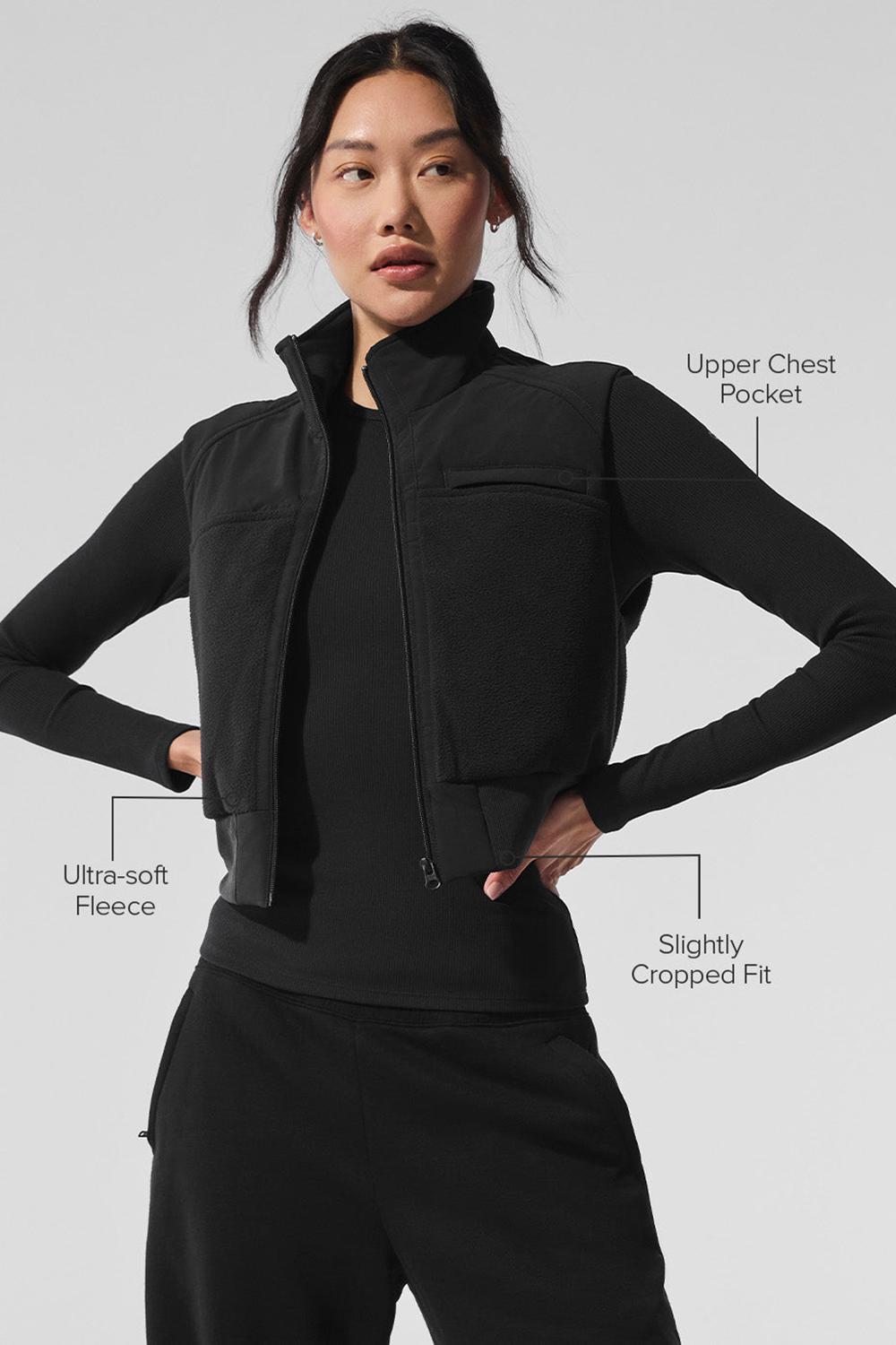 Chaleco Alo Yoga Polar Fleece Wintry Mix Mujer Negros | Mexico  GTH-480967