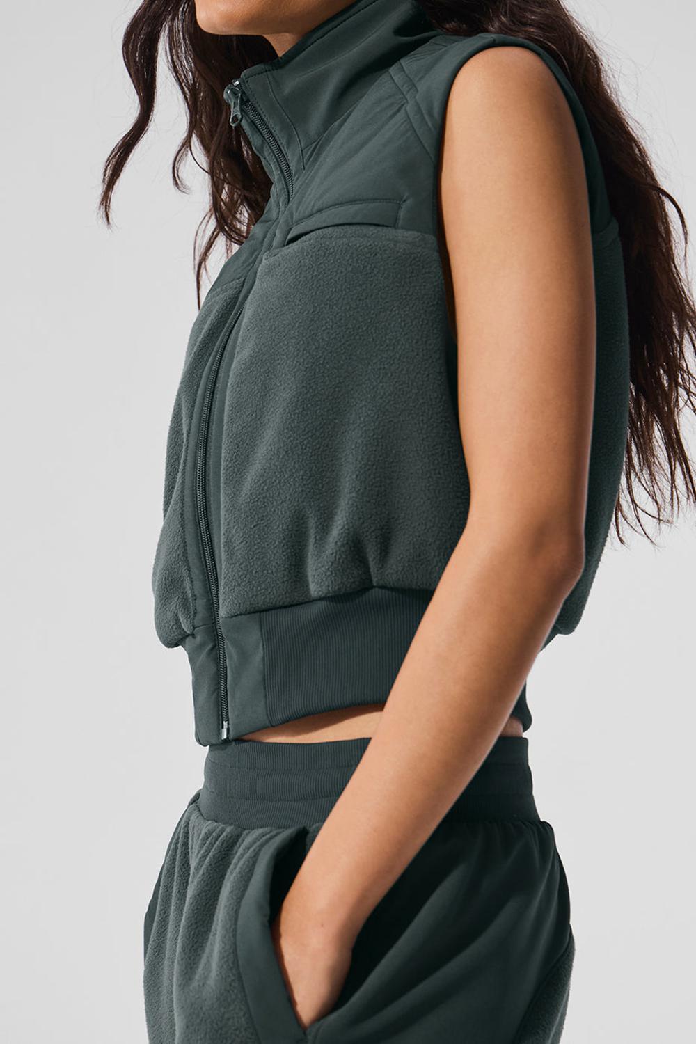 Chaleco Alo Yoga Polar Fleece Wintry Mix Mujer Verdes | Mexico  TVS-512896