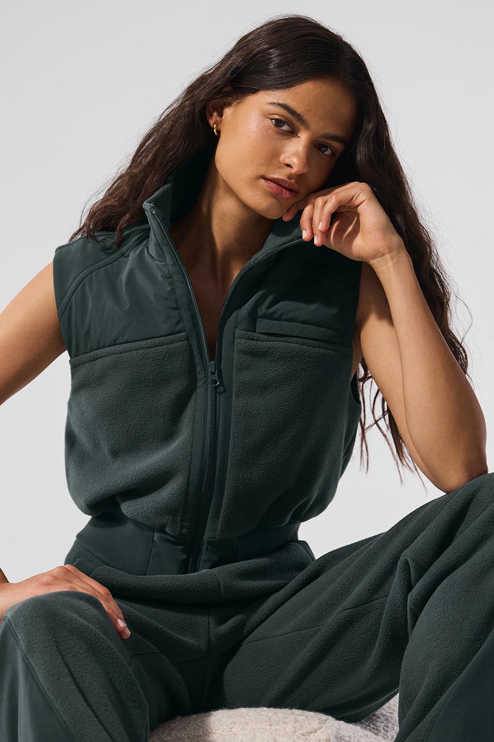 Chaleco Alo Yoga Polar Fleece Wintry Mix Mujer Verdes | Mexico  TVS-512896