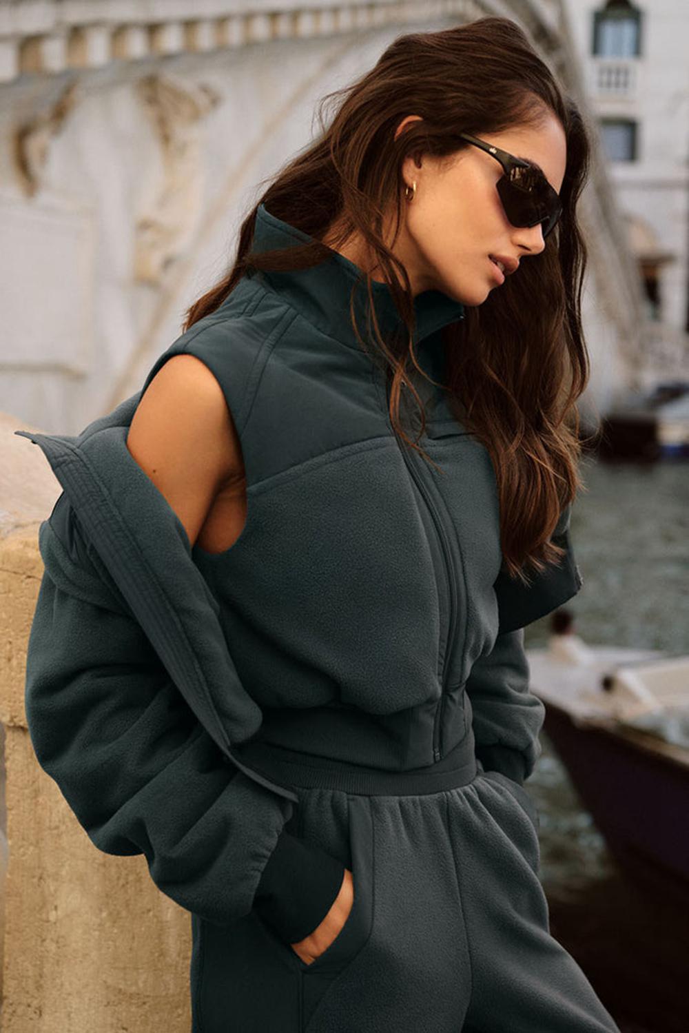 Chaleco Alo Yoga Polar Fleece Wintry Mix Mujer Verdes | Mexico  TVS-512896