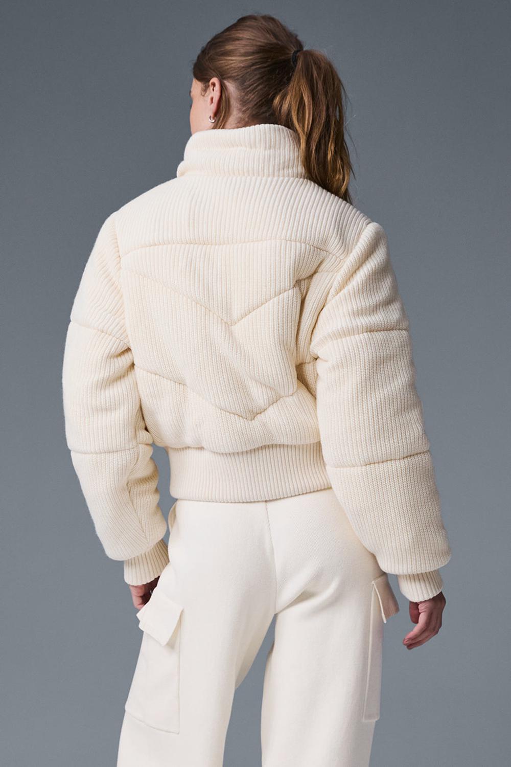 Chamarra Puffer Alo Yoga Darling Sweater Mujer Ivory | Mexico  ZSE-329786