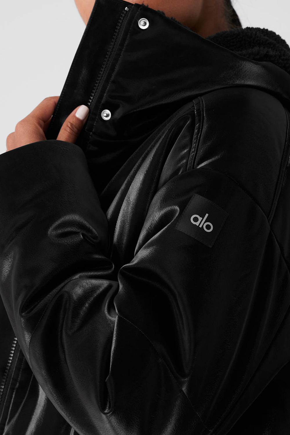 Chamarra Puffer Alo Yoga Orion Cropped Mujer Negros | Mexico  CQF-184726