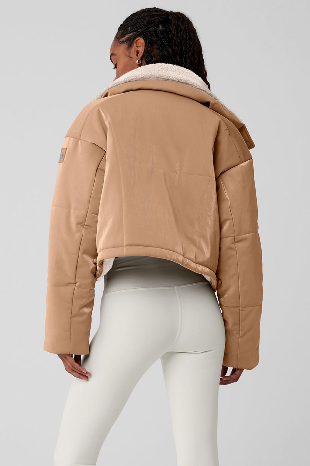 Chamarra Puffer Alo Yoga Orion Cropped Mujer Toasted Almond | Mexico  SGZ-873065