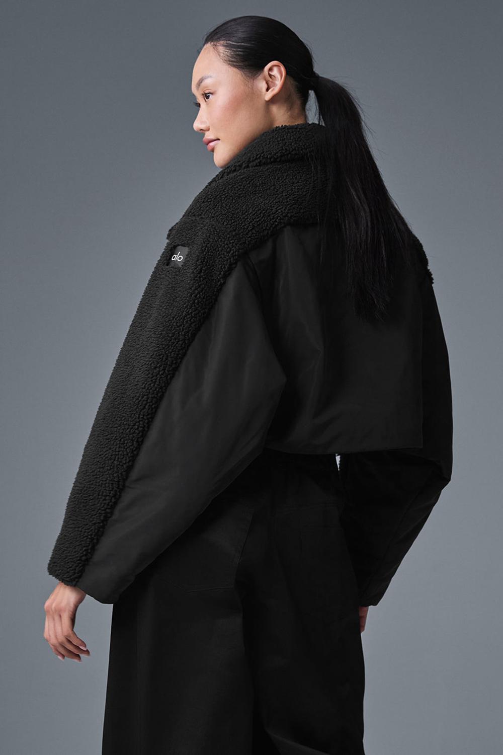 Chamarra Puffer Alo Yoga Sherpa Cozy Escape Mujer Negros Negros | Mexico  SOG-067458