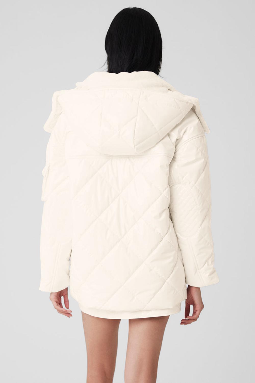 Chamarra Puffer Alo Yoga Snomoto Mujer Ivory | Mexico  RJP-658309