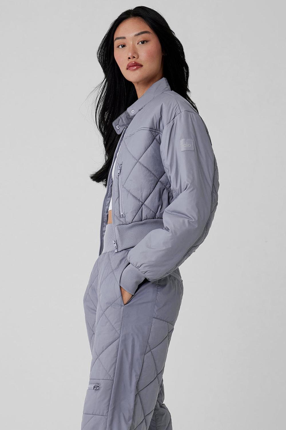 Chamarra Puffer Alo Yoga Snowrider Mujer Fog | Mexico  EPH-310269