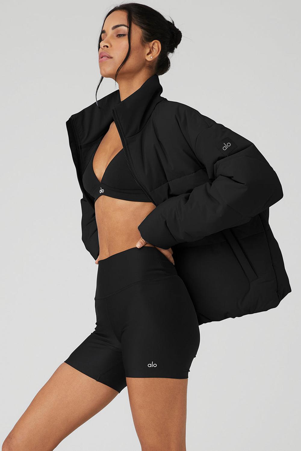 Chamarra Puffer Alo Yoga Stretch Woven Street Mujer Negros | Mexico  ZCS-806243
