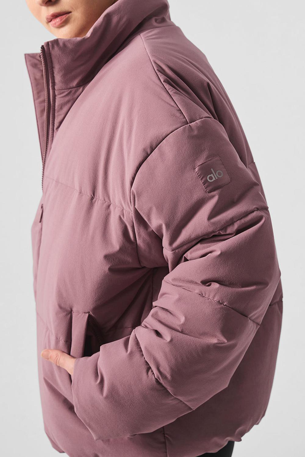 Chamarra Puffer Alo Yoga Stretch Woven Street Mujer Woodrose | Mexico  MER-836542
