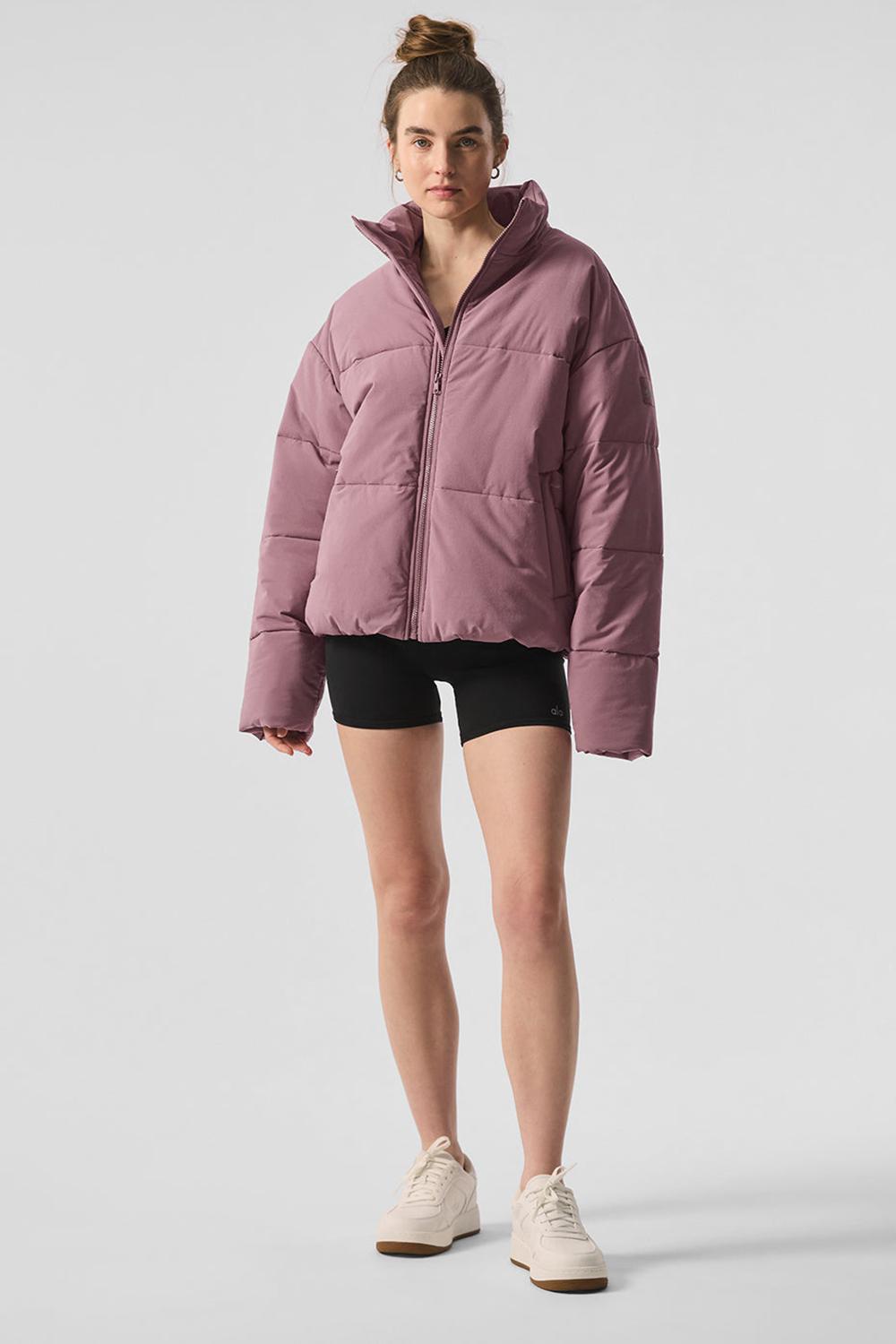 Chamarra Puffer Alo Yoga Stretch Woven Street Mujer Woodrose | Mexico  MER-836542