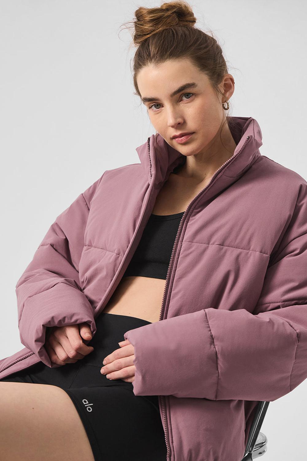 Chamarra Puffer Alo Yoga Stretch Woven Street Mujer Woodrose | Mexico  MER-836542