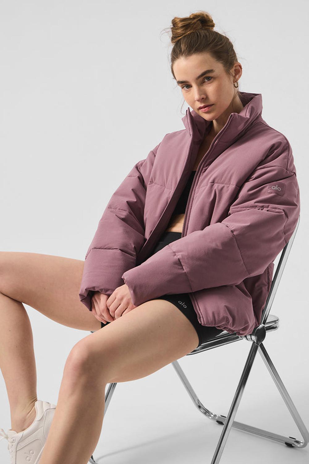 Chamarra Puffer Alo Yoga Stretch Woven Street Mujer Woodrose | Mexico  MER-836542
