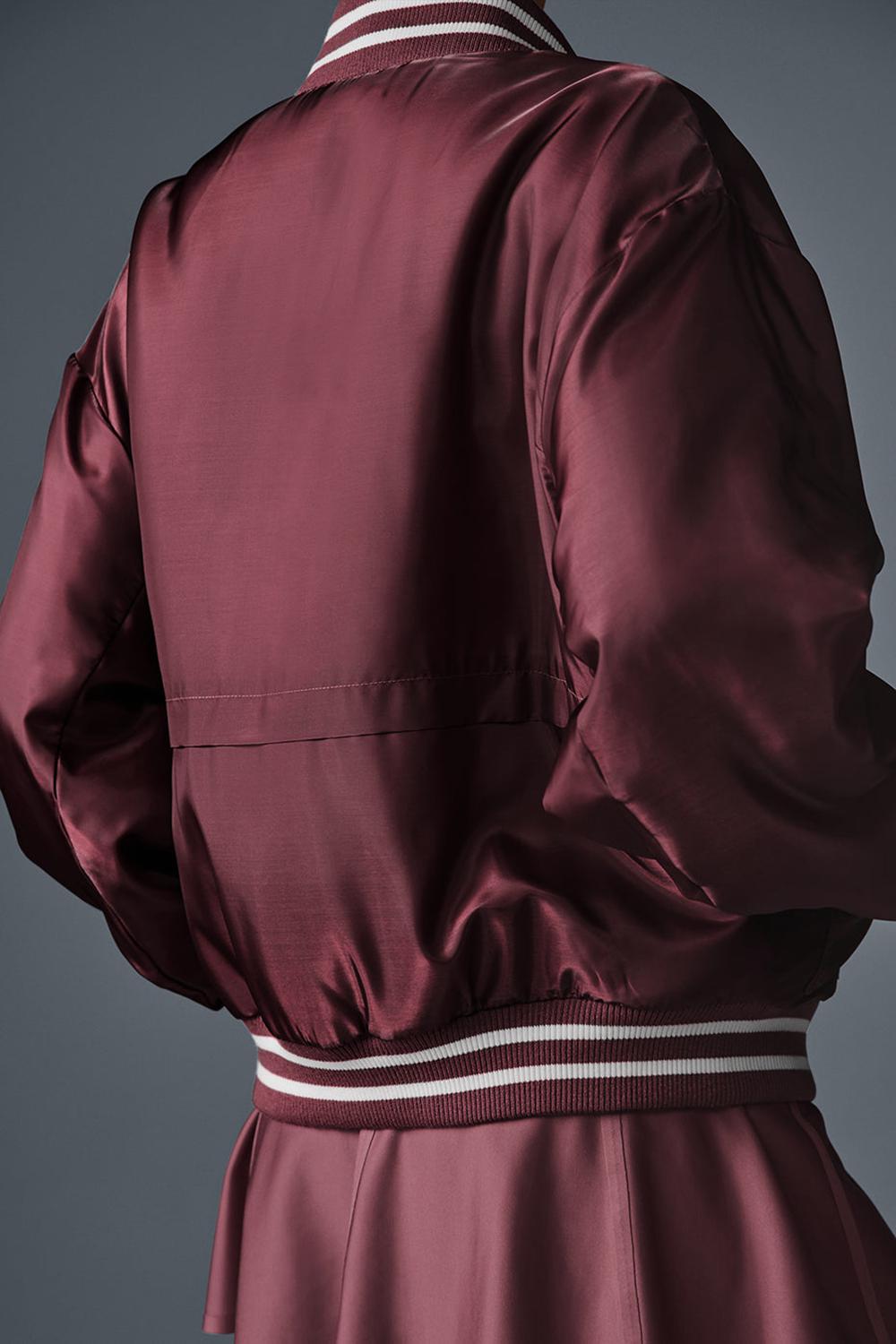 Chamarras Alo Yoga Afterglow Varsity Mujer Vino | Mexico  QBH-206134