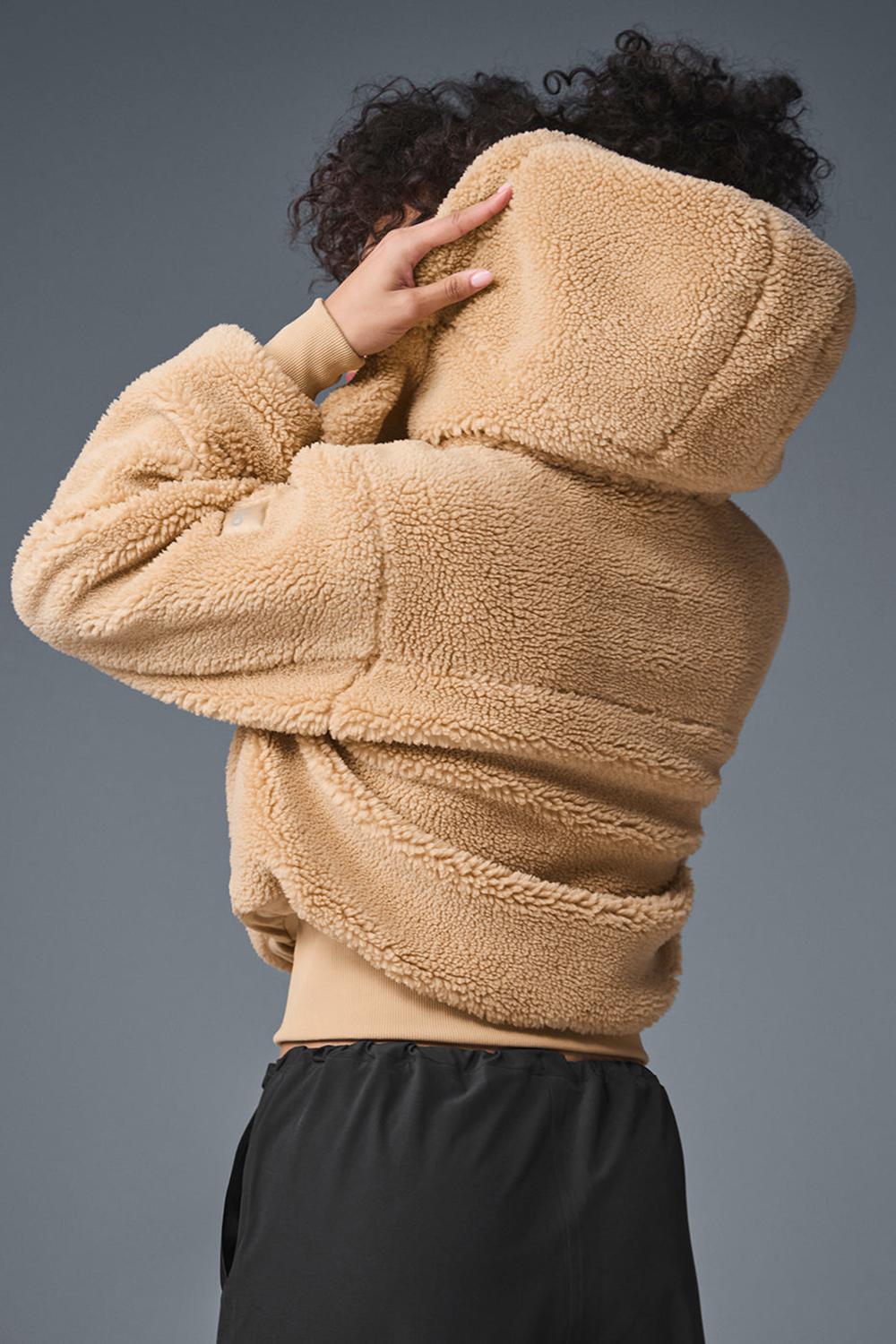 Chamarras Alo Yoga Foxy Sherpa Mujer Camel | Mexico  WNL-012695