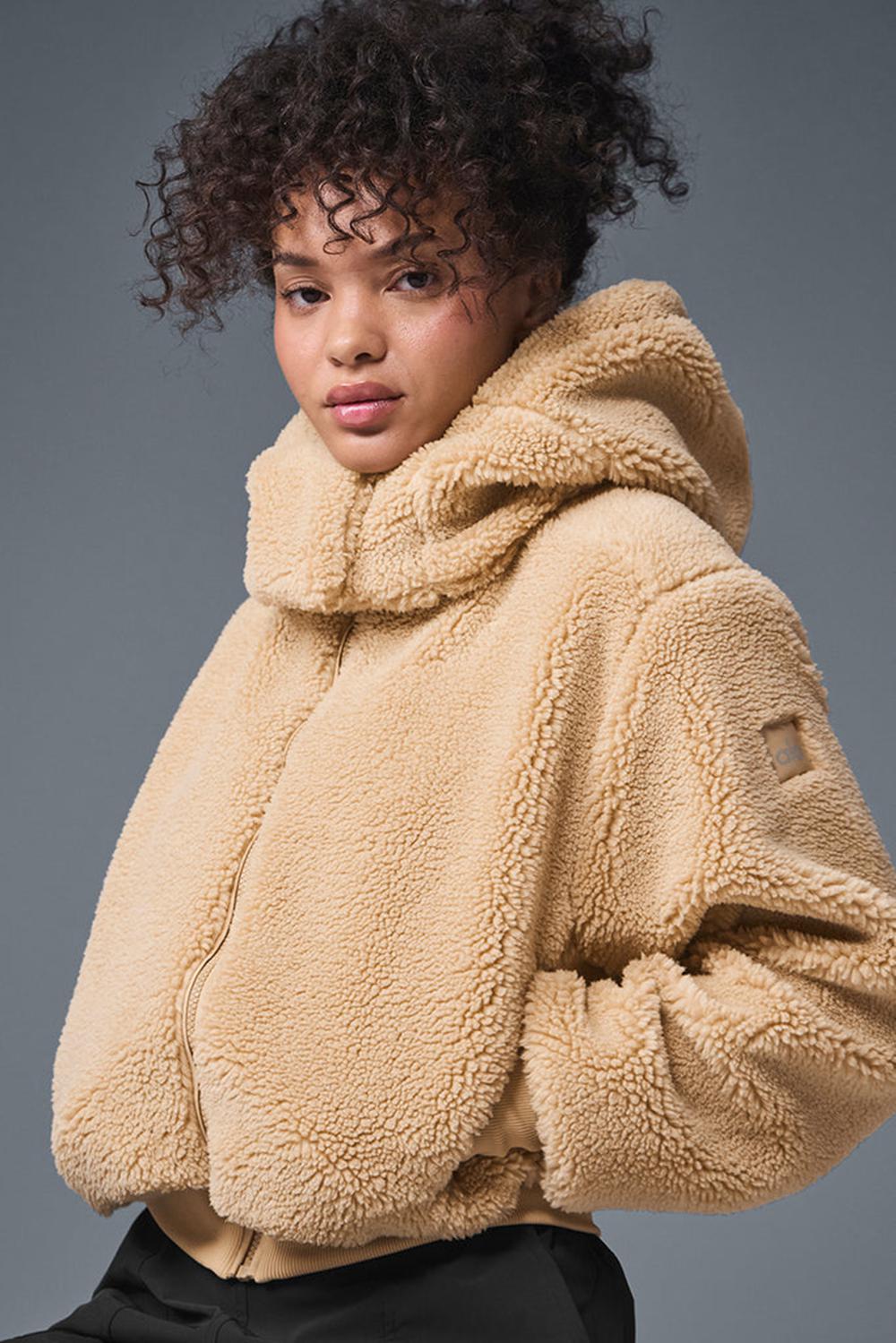 Chamarras Alo Yoga Foxy Sherpa Mujer Camel | Mexico  WNL-012695