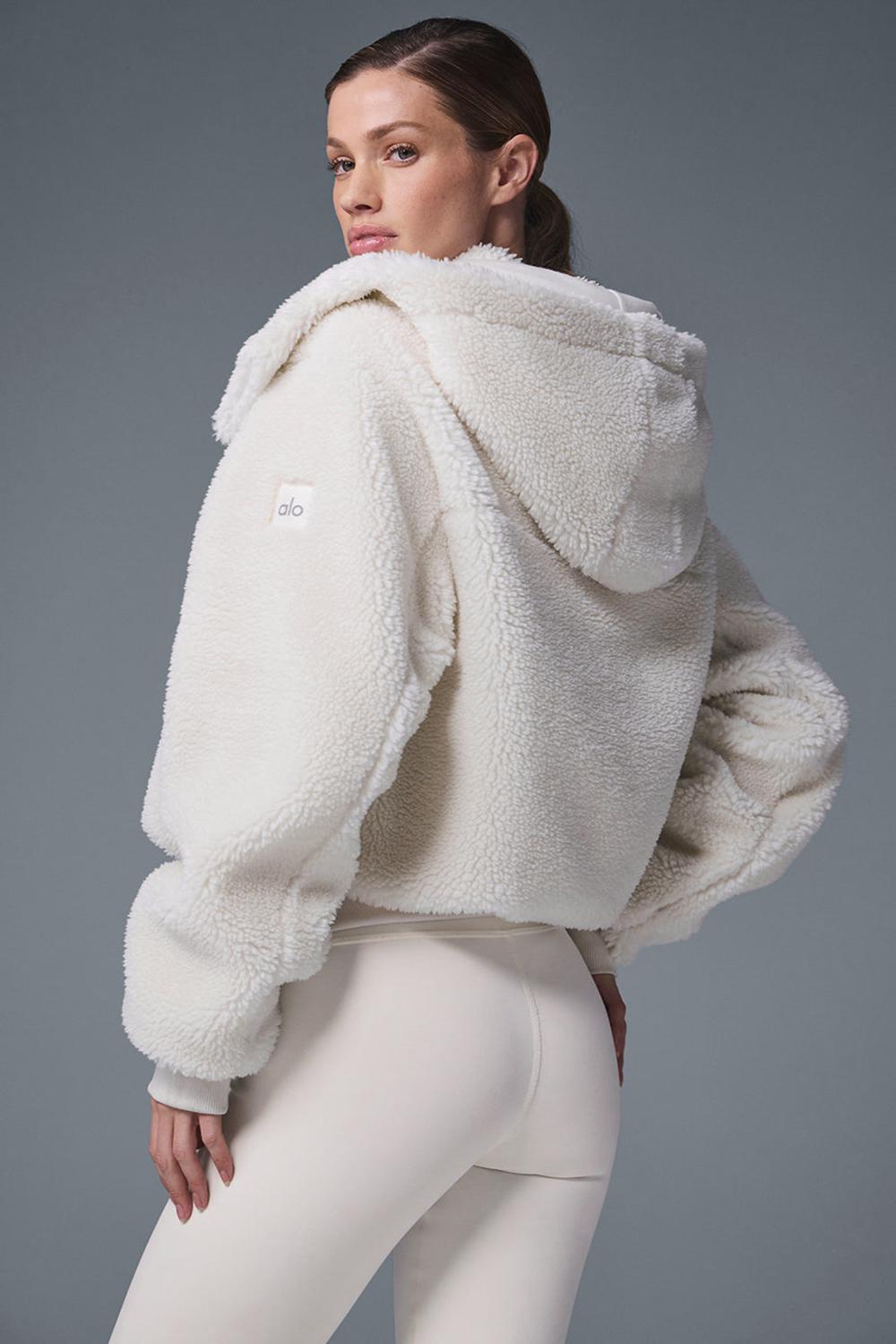 Chamarras Alo Yoga Foxy Sherpa Mujer Ivory | Mexico  ART-970853