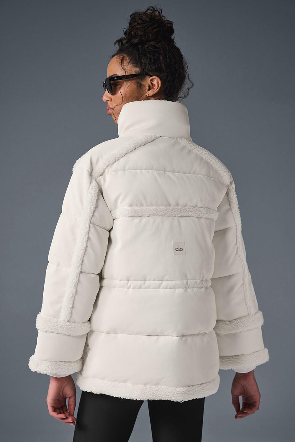 Chamarras Alo Yoga Ice Breaker Mujer Ivory | Mexico  AVT-309852
