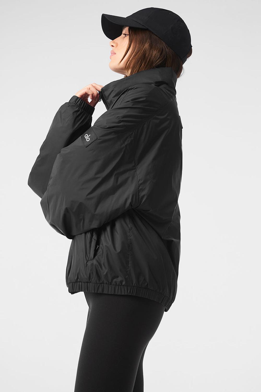 Chamarras Alo Yoga Latitude Light Weight 1/2 Zip Pullover Mujer Negros | Mexico  CNA-169370