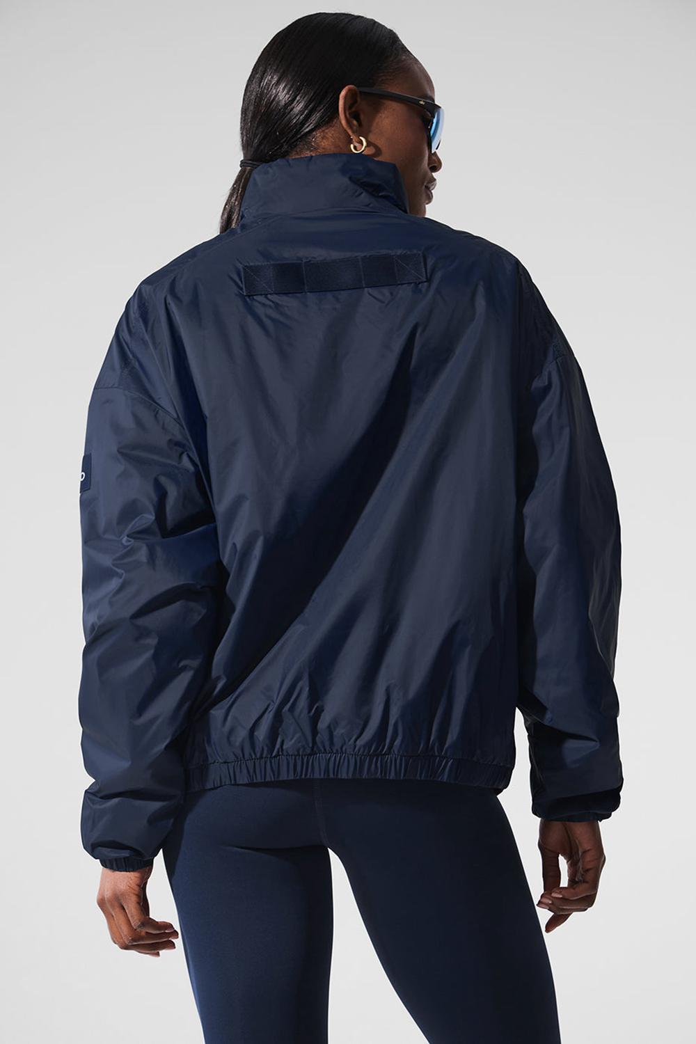 Chamarras Alo Yoga Latitude Light Weight 1/2 Zip Pullover Mujer Azul Marino | Mexico  EBY-981720