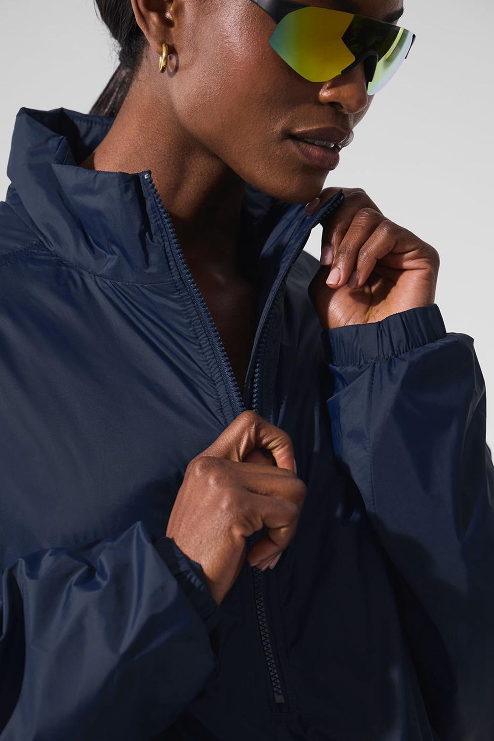 Chamarras Alo Yoga Latitude Light Weight 1/2 Zip Pullover Mujer Azul Marino | Mexico  EBY-981720