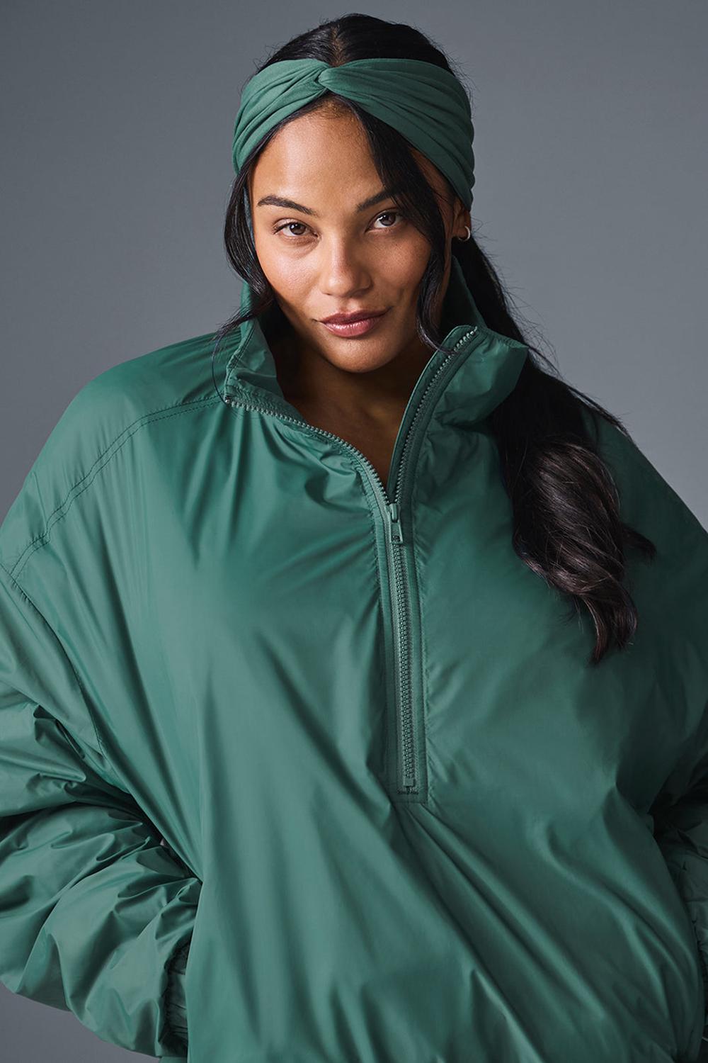 Chamarras Alo Yoga Latitude Light Weight 1/2 Zip Pullover Mujer Winter Ivy | Mexico  LOH-560839