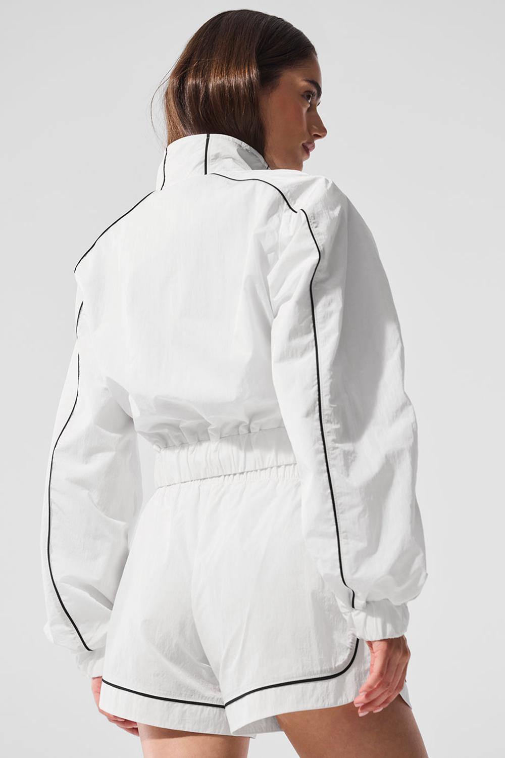 Chamarras Alo Yoga Motivate Full-Zip Track Mujer Blancos Negros | Mexico  EYF-136945