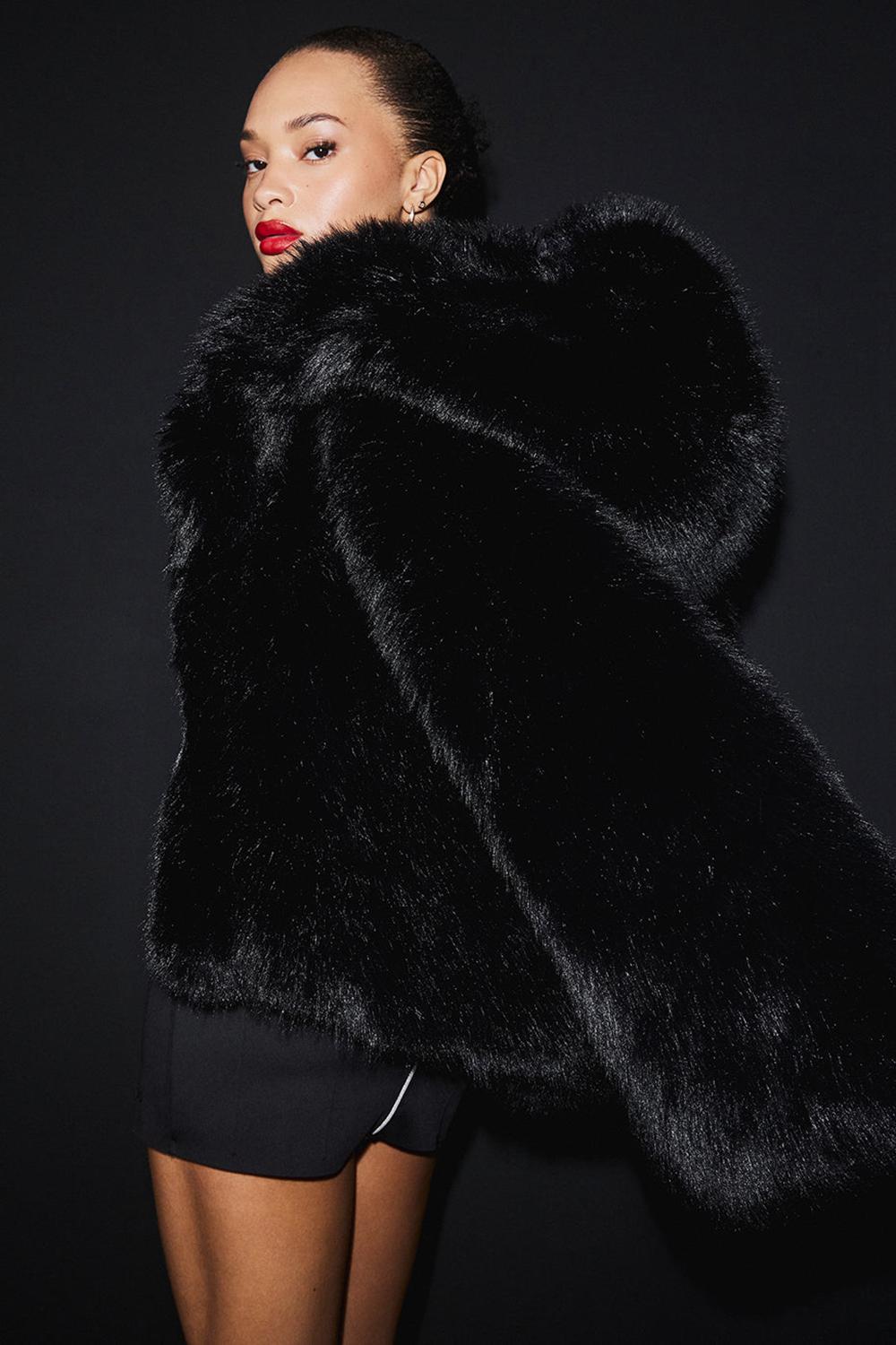 Chamarras Alo Yoga Opulent Faux Fur Statement Mujer Negros | Mexico  ADJ-765918
