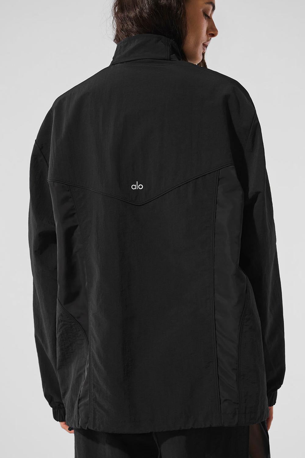 Chamarras Alo Yoga Origin Full-Zip Track Mujer Negros | Mexico  ZOB-936518