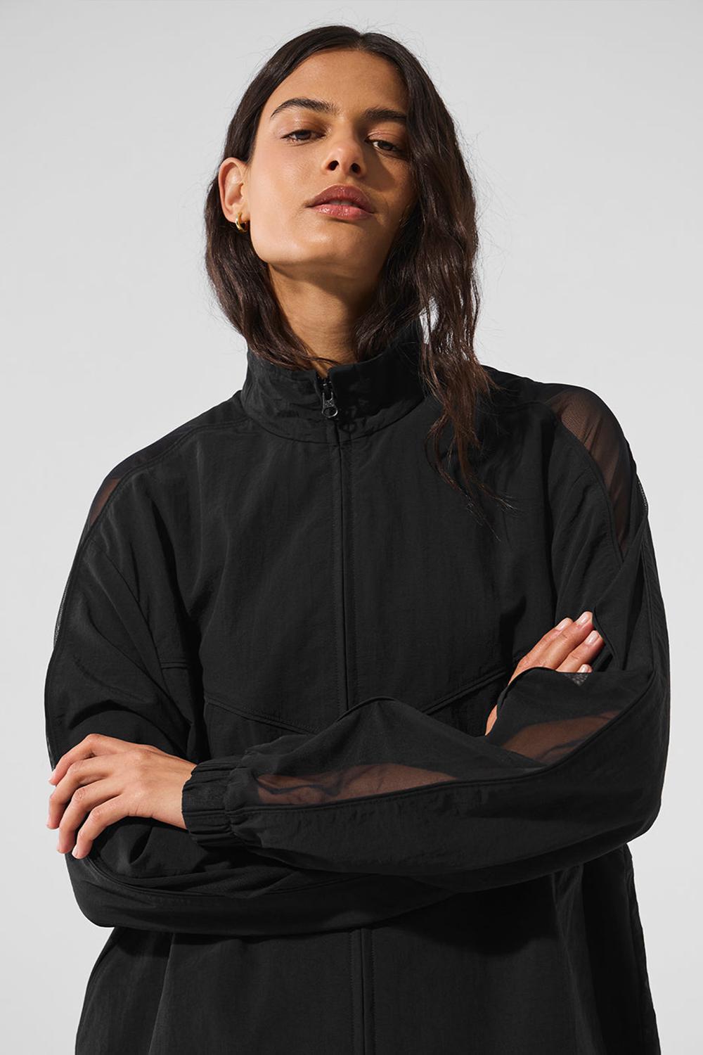 Chamarras Alo Yoga Origin Full-Zip Track Mujer Negros | Mexico  ZOB-936518