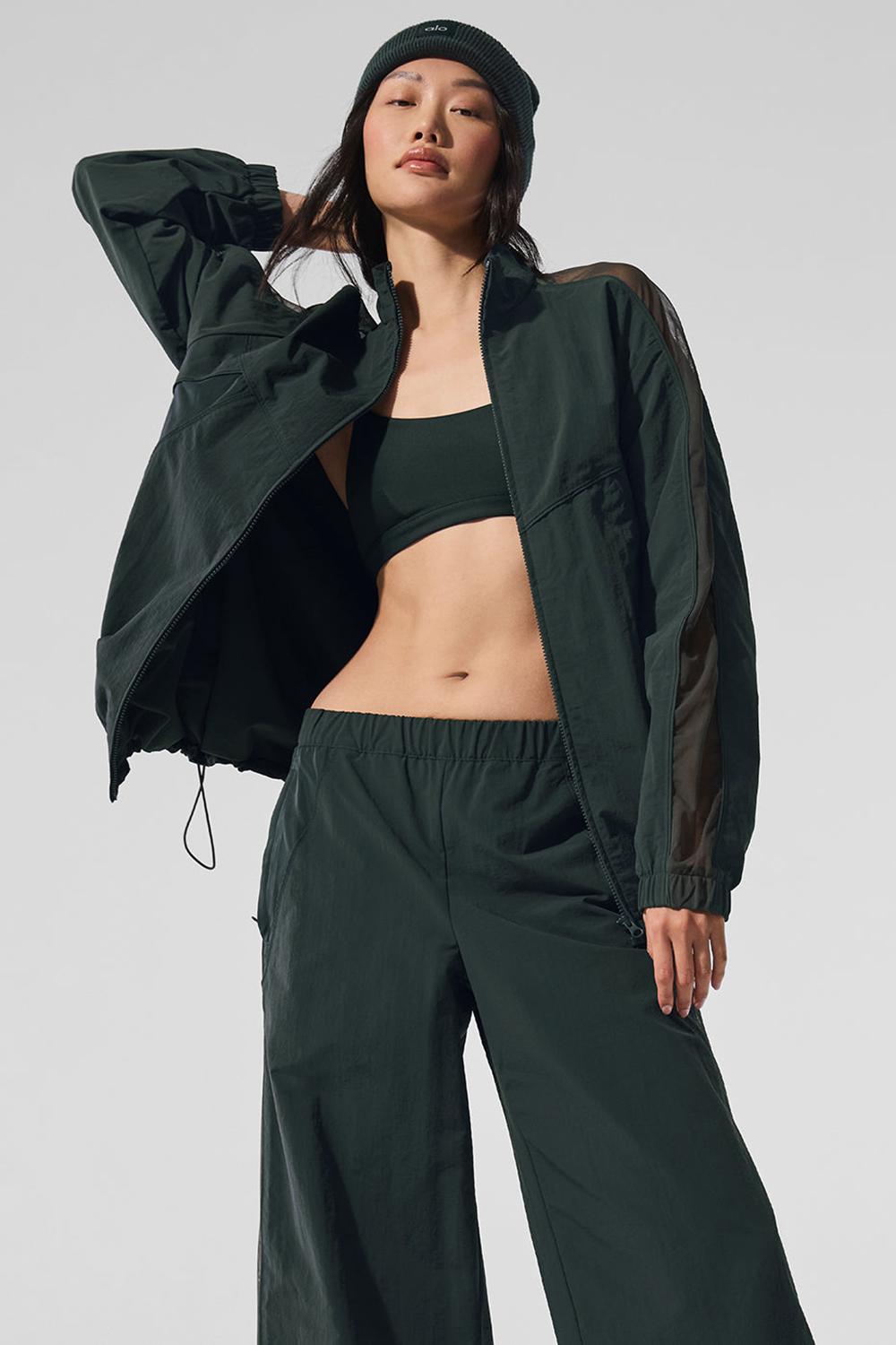 Chamarras Alo Yoga Origin Full-Zip Track Mujer Verdes | Mexico  WIM-715498