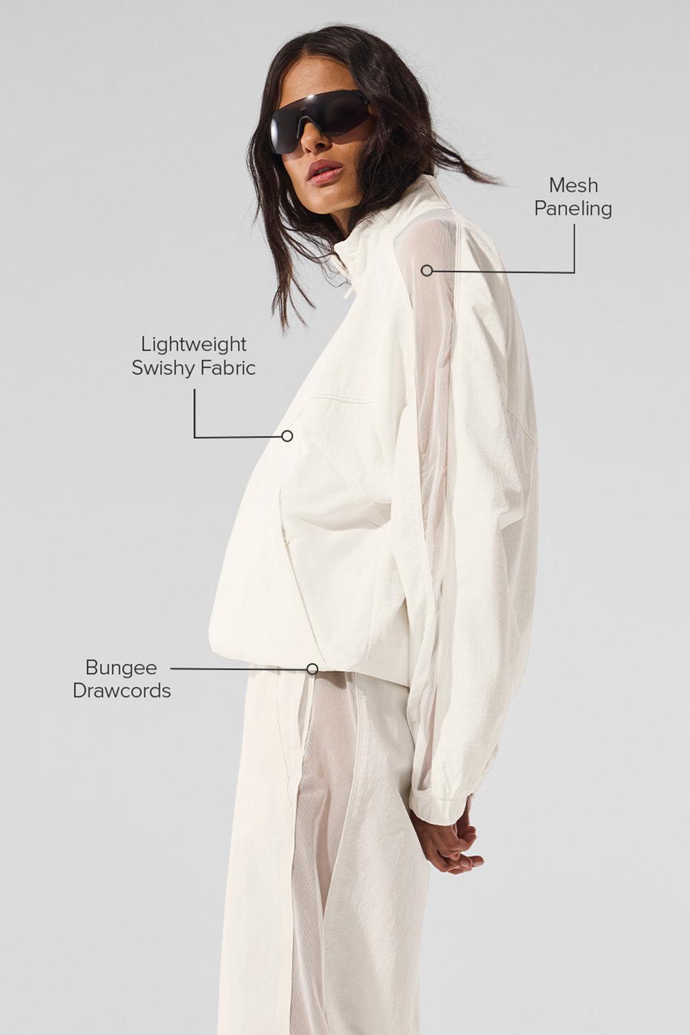 Chamarras Alo Yoga Origin Full-Zip Track Mujer Ivory | Mexico  CWY-673518