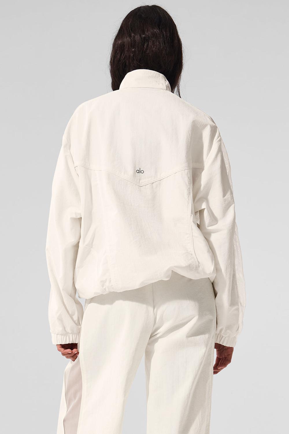 Chamarras Alo Yoga Origin Full-Zip Track Mujer Ivory | Mexico  CWY-673518