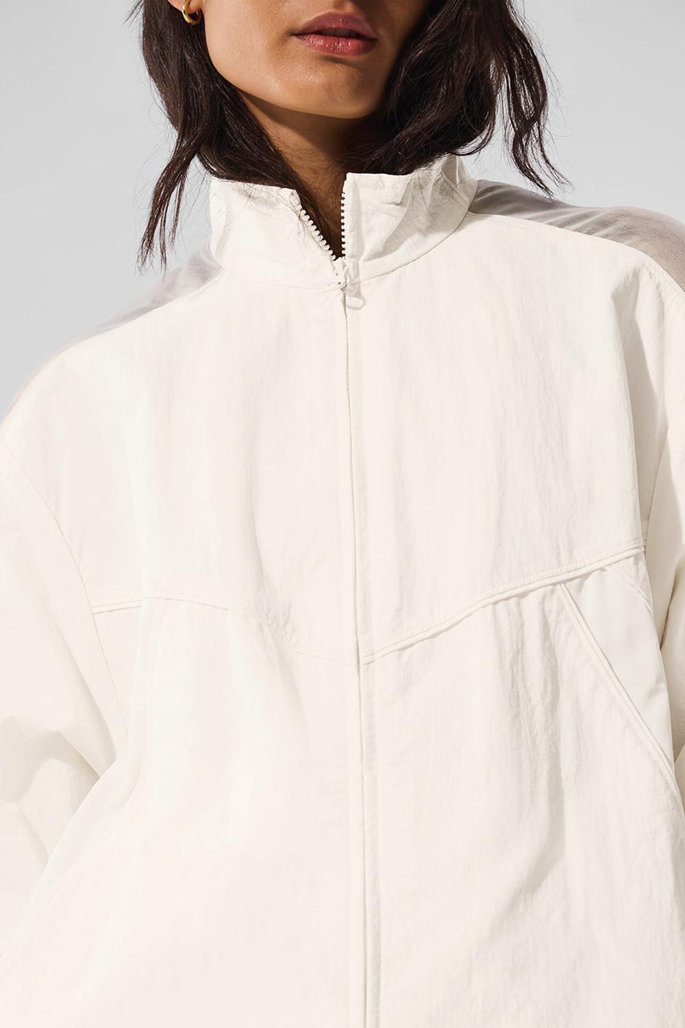 Chamarras Alo Yoga Origin Full-Zip Track Mujer Ivory | Mexico  CWY-673518
