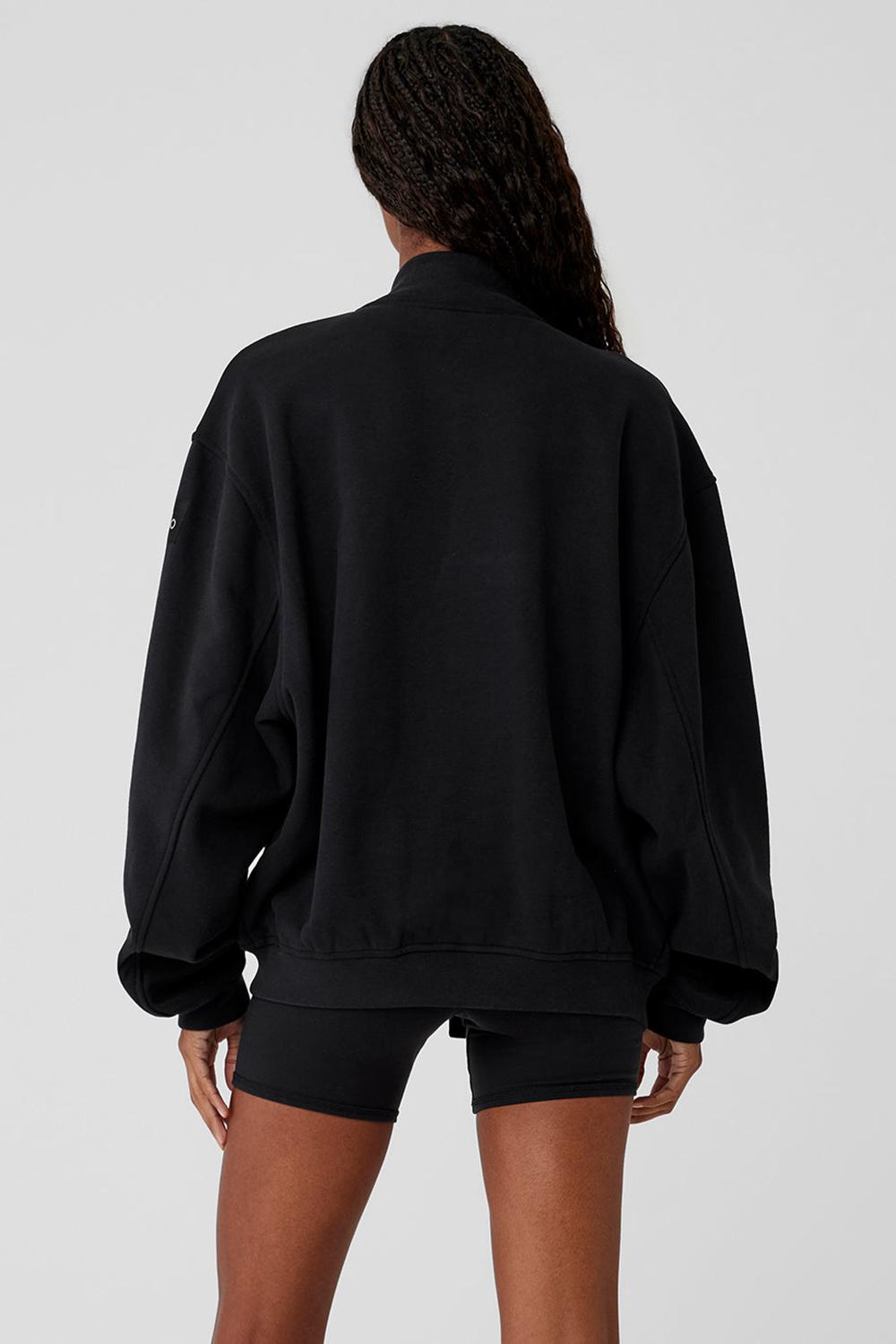 Chamarras Alo Yoga Renown Varsity Mujer Negros | Mexico  ATO-349602