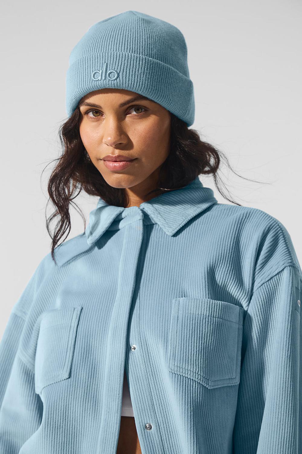 Chamarras Alo Yoga Ribbed Velour Mountain Side Shacket Mujer Azules | Mexico  PWV-415398