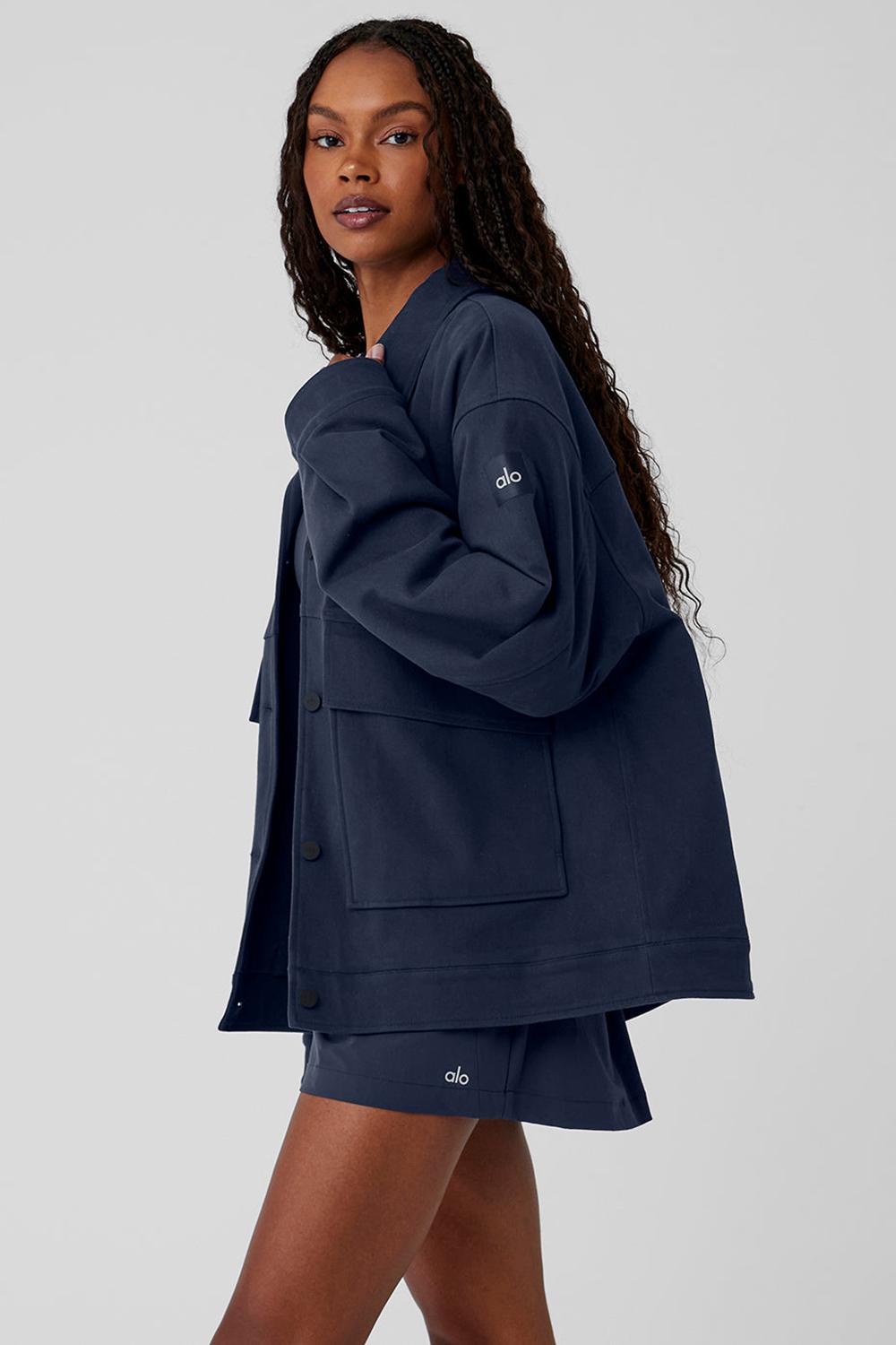 Chamarras Alo Yoga Unisex One Up Mujer Azul Marino | Mexico  TJX-718523