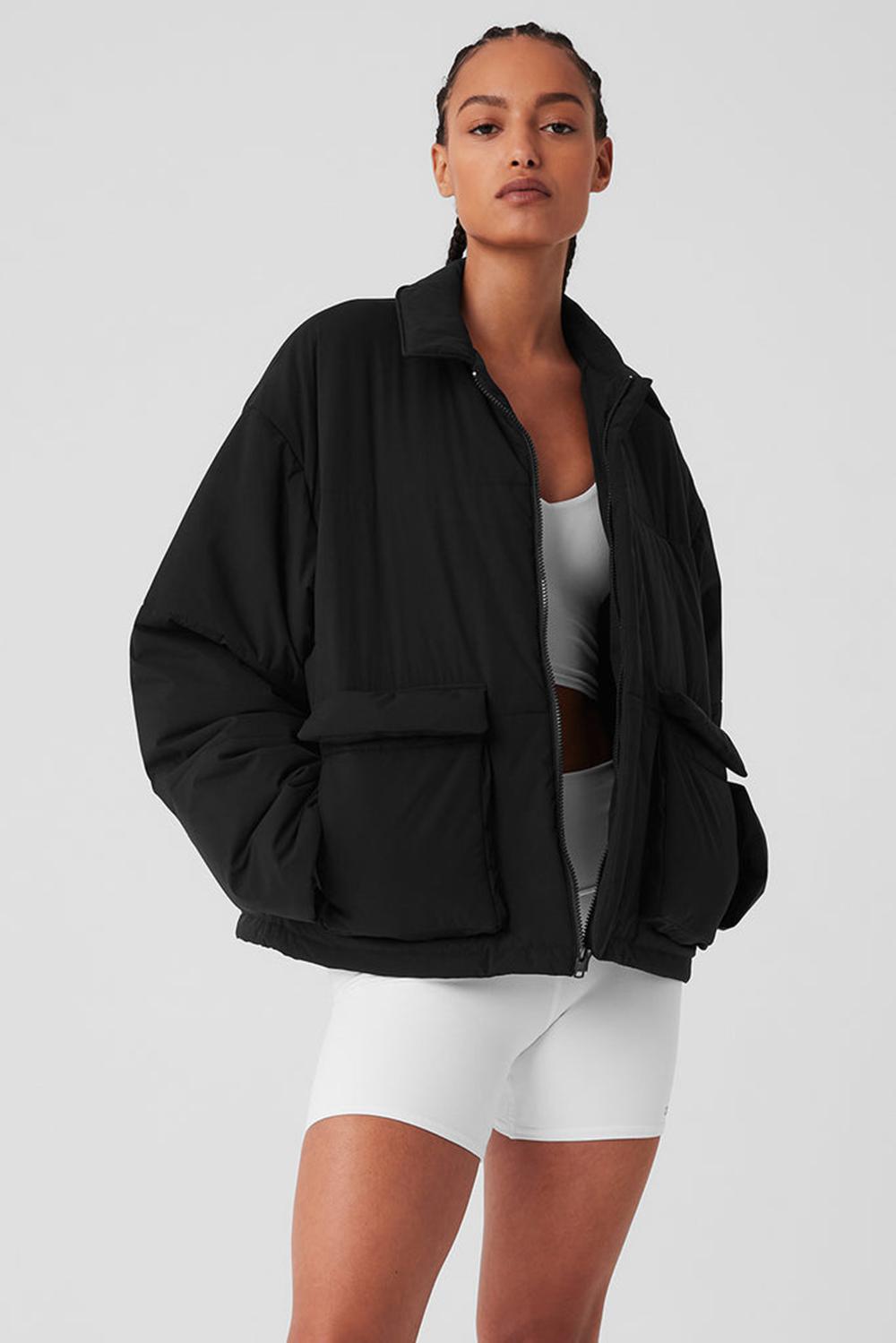 Chamarras Alo Yoga Voyage Utility Cargo Mujer Negros | Mexico  NGR-736120