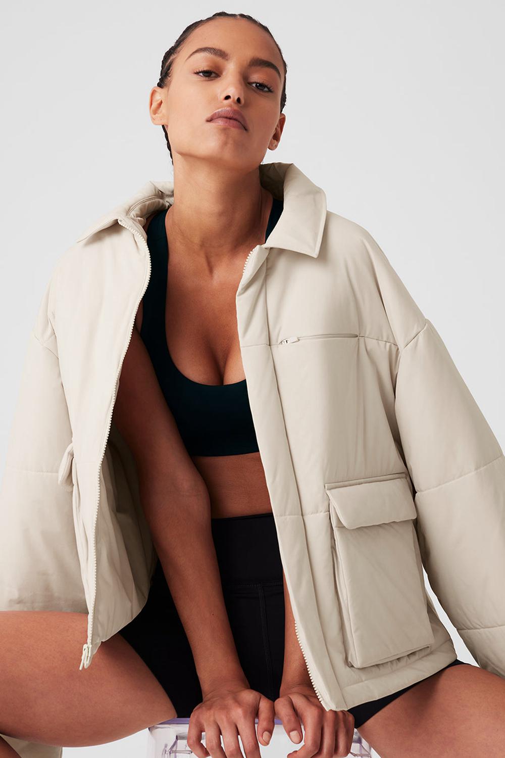 Chamarras Alo Yoga Voyage Utility Cargo Mujer Bone | Mexico  KSD-865910