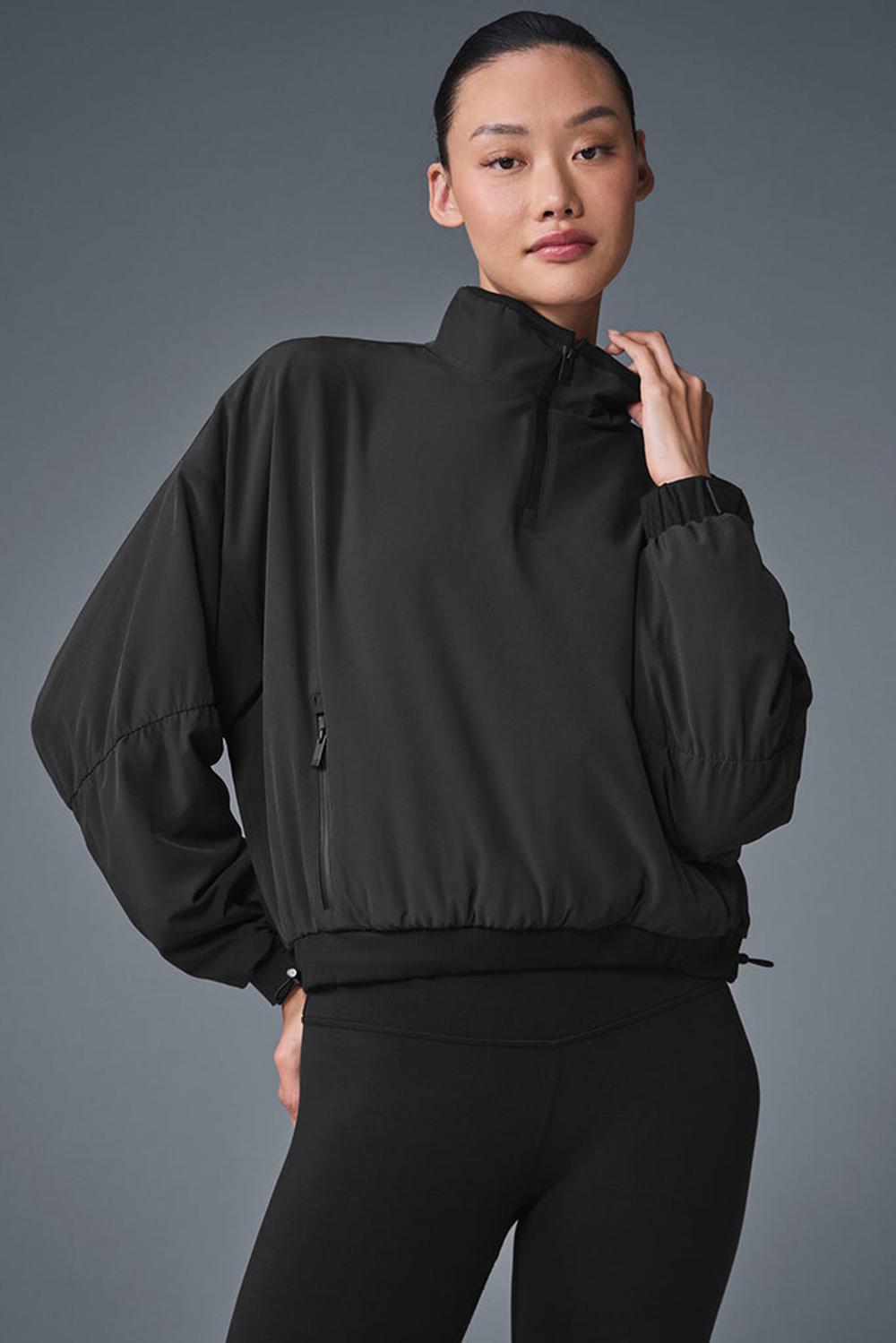 Coverup Alo Yoga Cropped Elevation Mujer Negros | Mexico  POT-340975