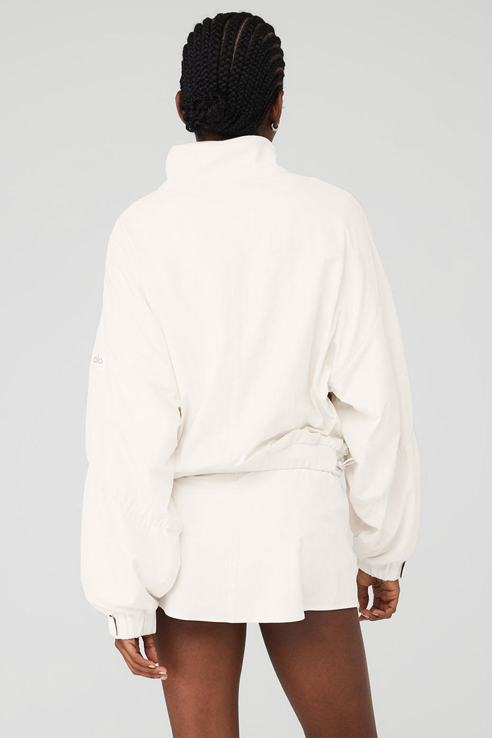 Coverup Alo Yoga Cropped Elevation Mujer Ivory | Mexico  OZG-016583