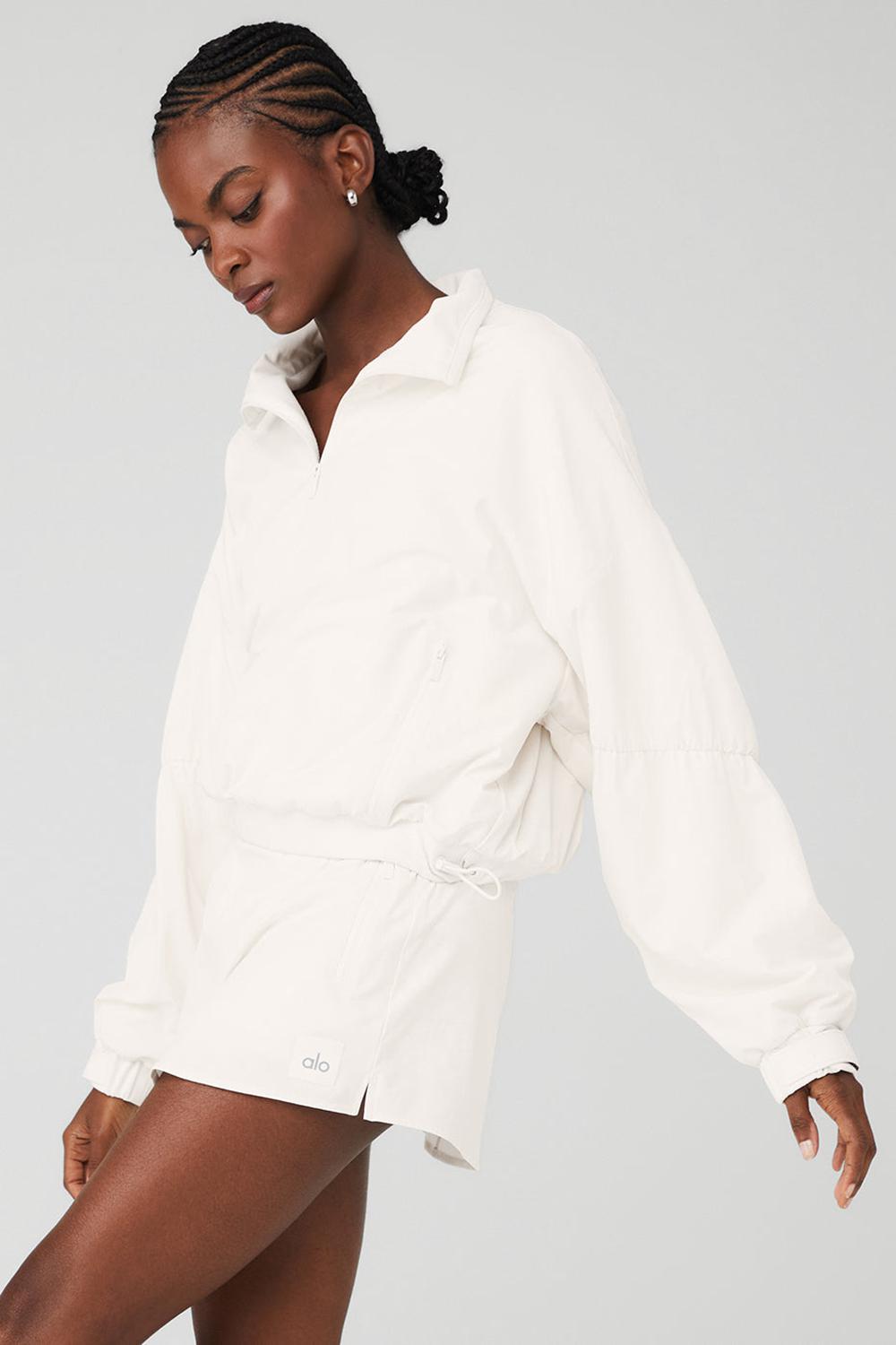 Coverup Alo Yoga Cropped Elevation Mujer Ivory | Mexico  OZG-016583