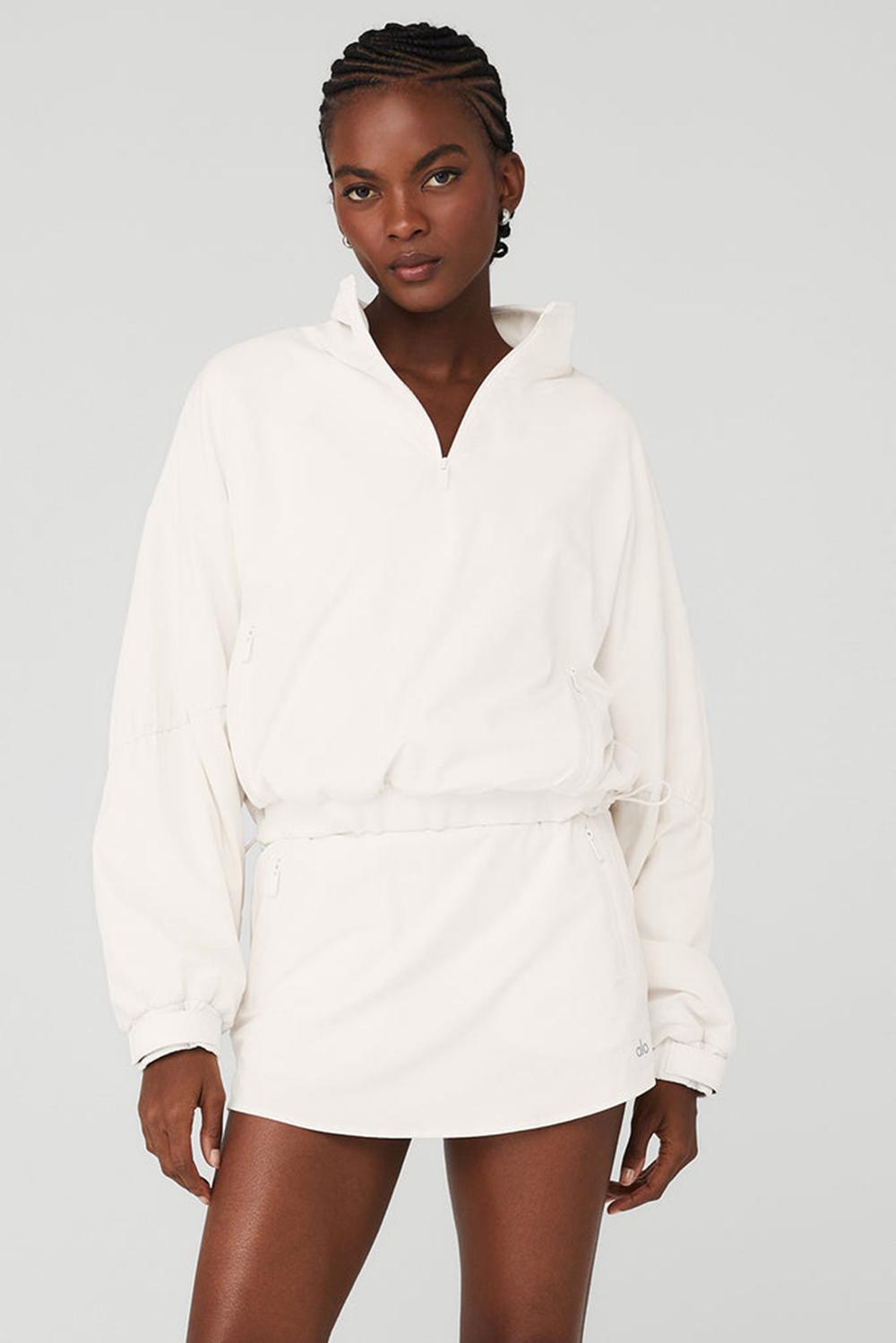 Coverup Alo Yoga Cropped Elevation Mujer Ivory | Mexico  OZG-016583