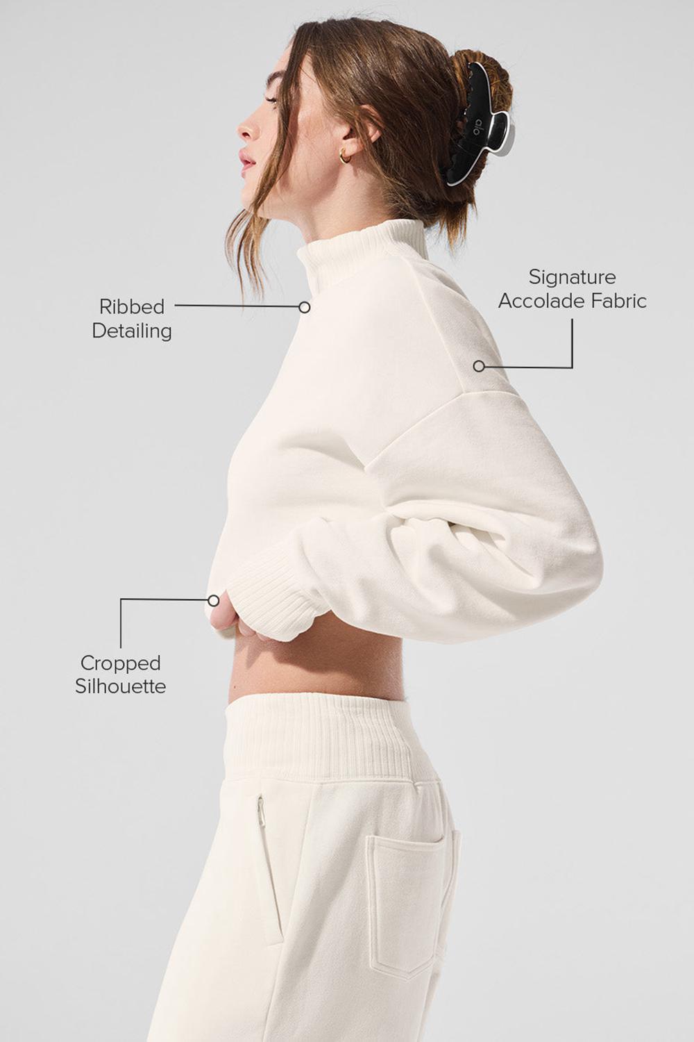 Coverup Alo Yoga Cropped Serenity Mujer Ivory | Mexico  TJZ-598743