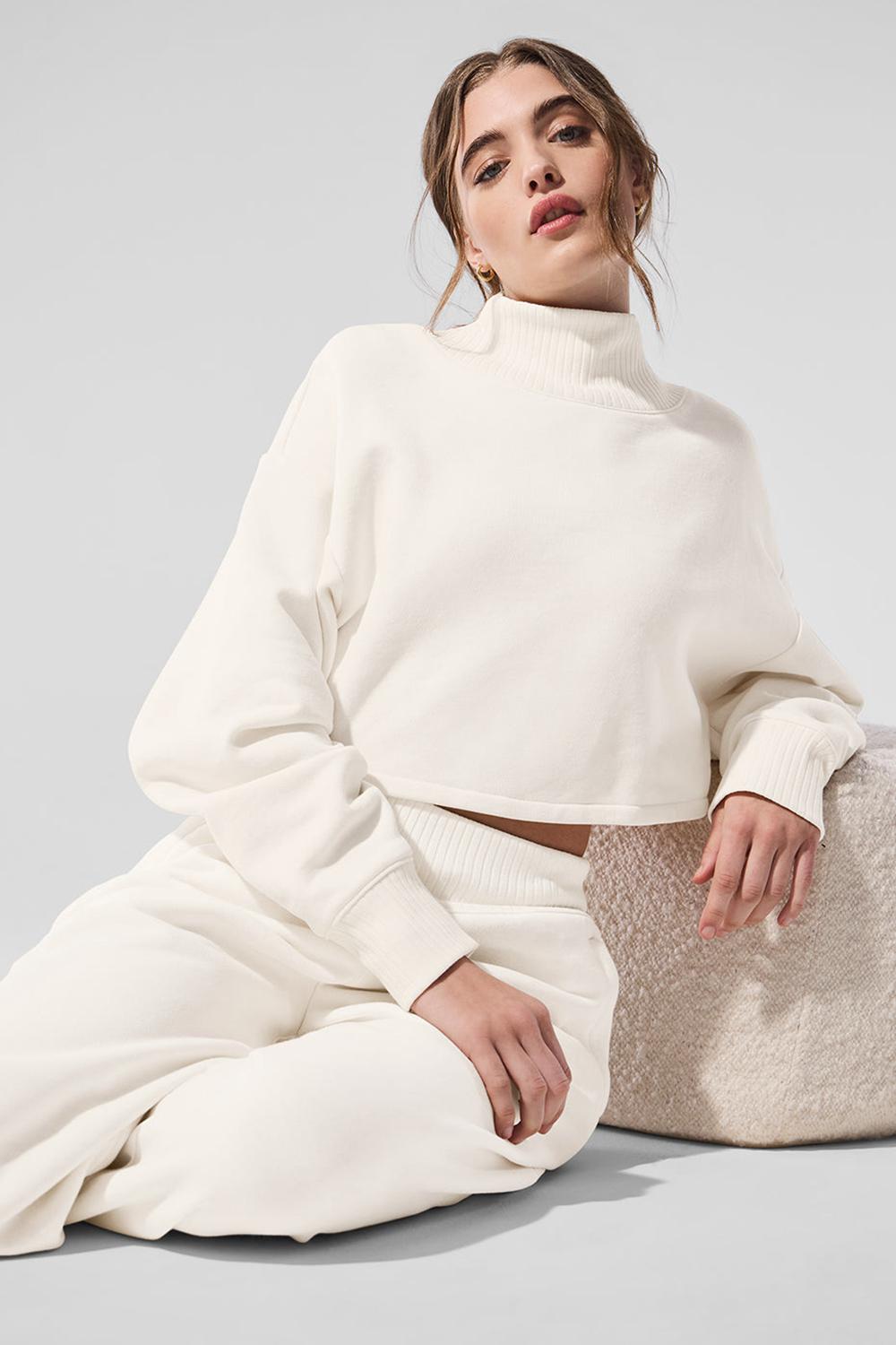 Coverup Alo Yoga Cropped Serenity Mujer Ivory | Mexico  TJZ-598743