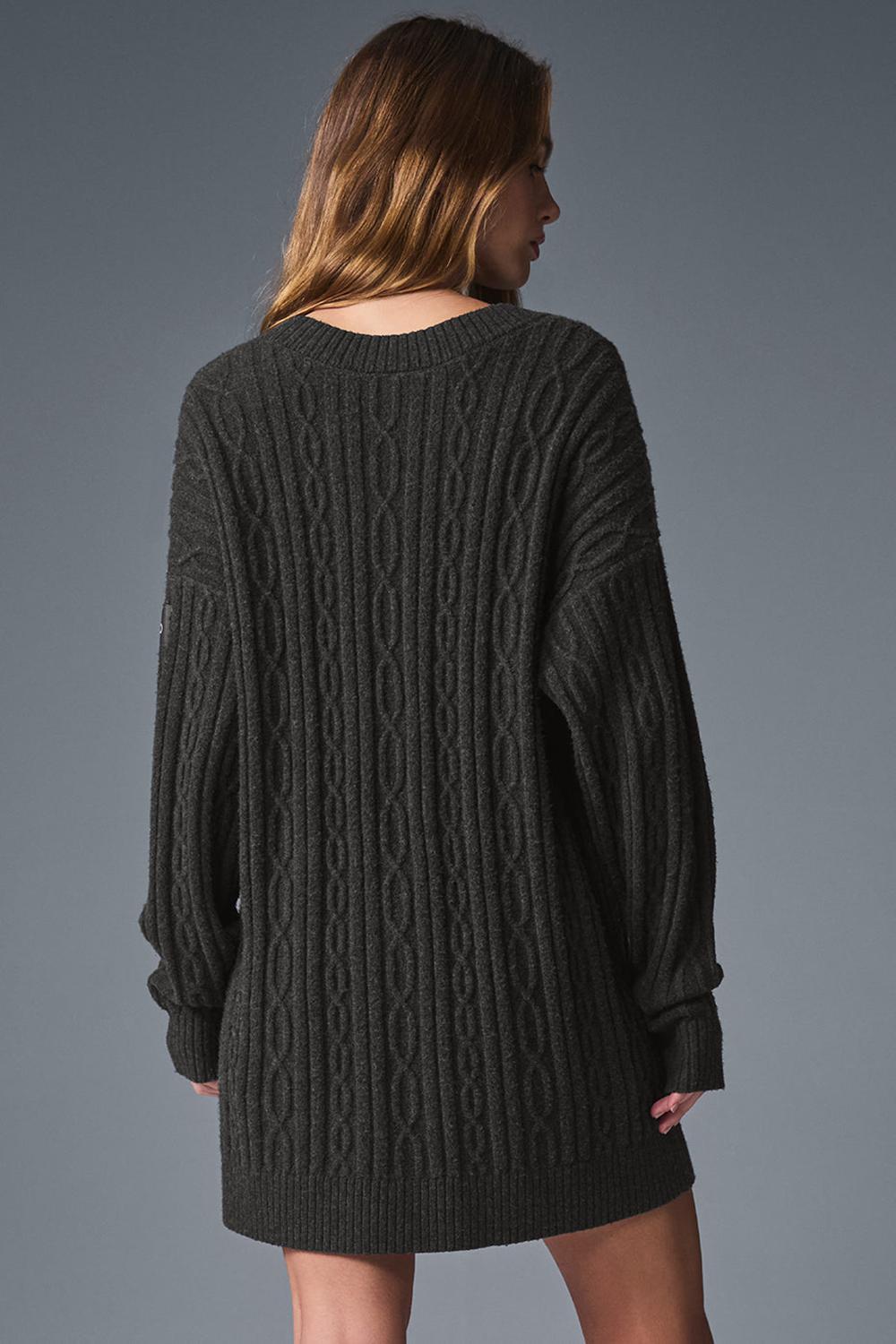 Cárdigan Alo Yoga Cable Knit Winter Bliss Mujer Azules Grises | Mexico  UEL-916230