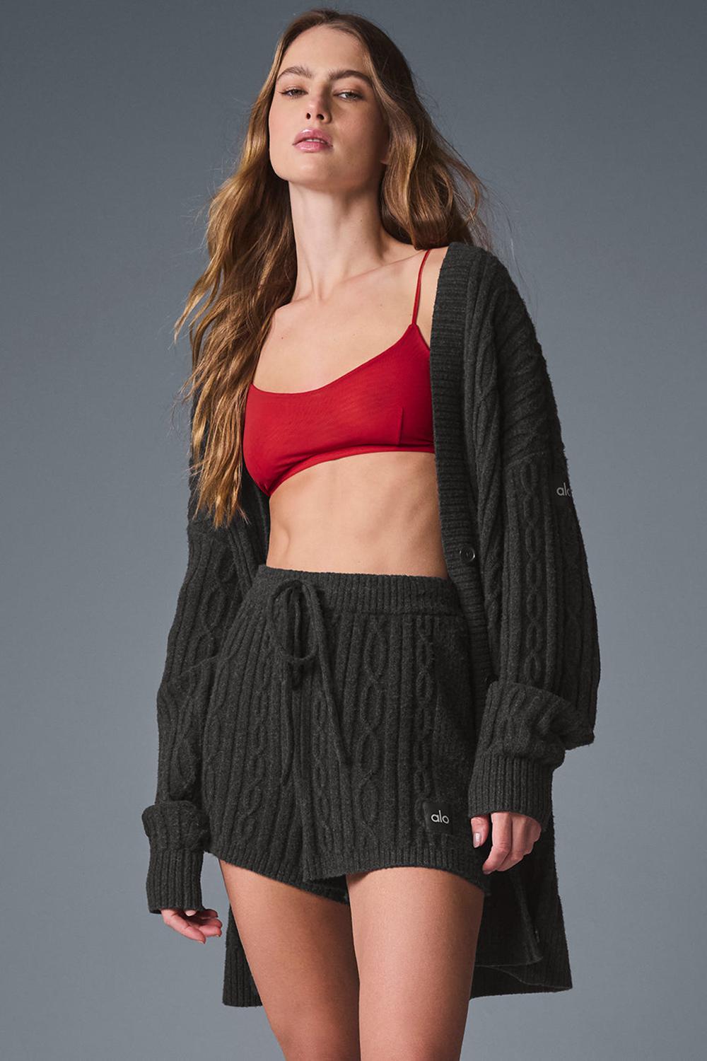 Cárdigan Alo Yoga Cable Knit Winter Bliss Mujer Azules Grises | Mexico  UEL-916230
