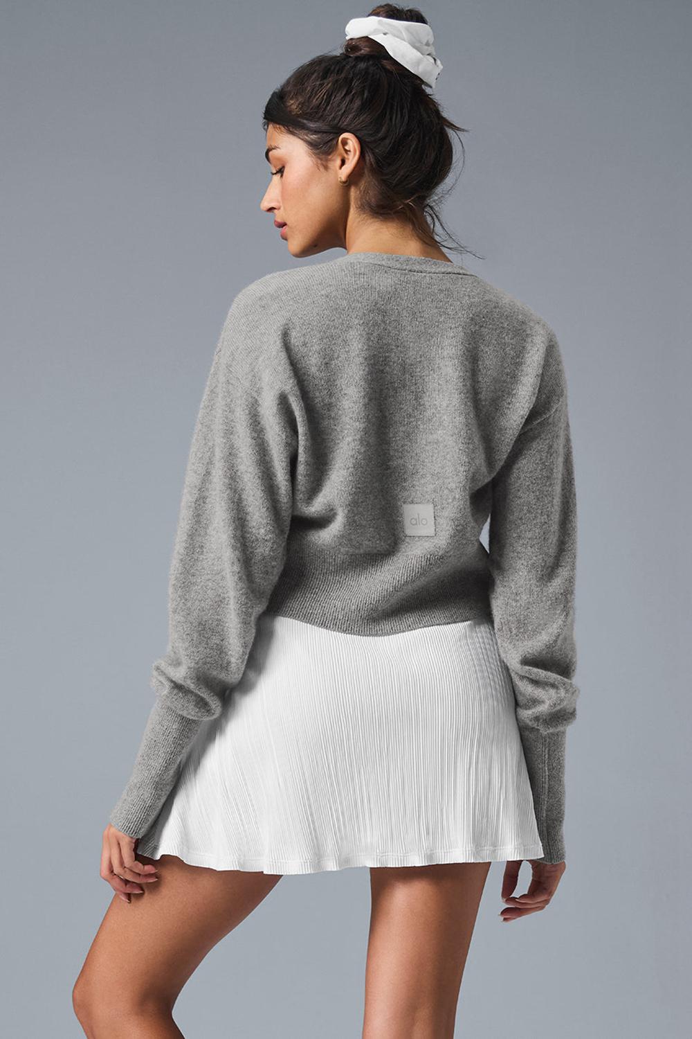 Cárdigan Alo Yoga Cashmere Jet Set Mujer Grises | Mexico  FLY-895671