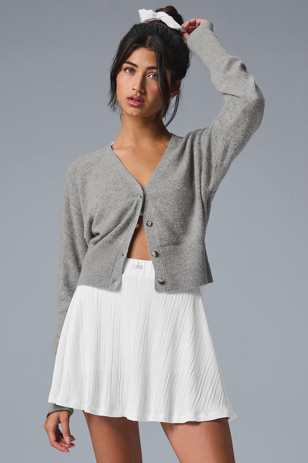 Cárdigan Alo Yoga Cashmere Jet Set Mujer Grises | Mexico  FLY-895671