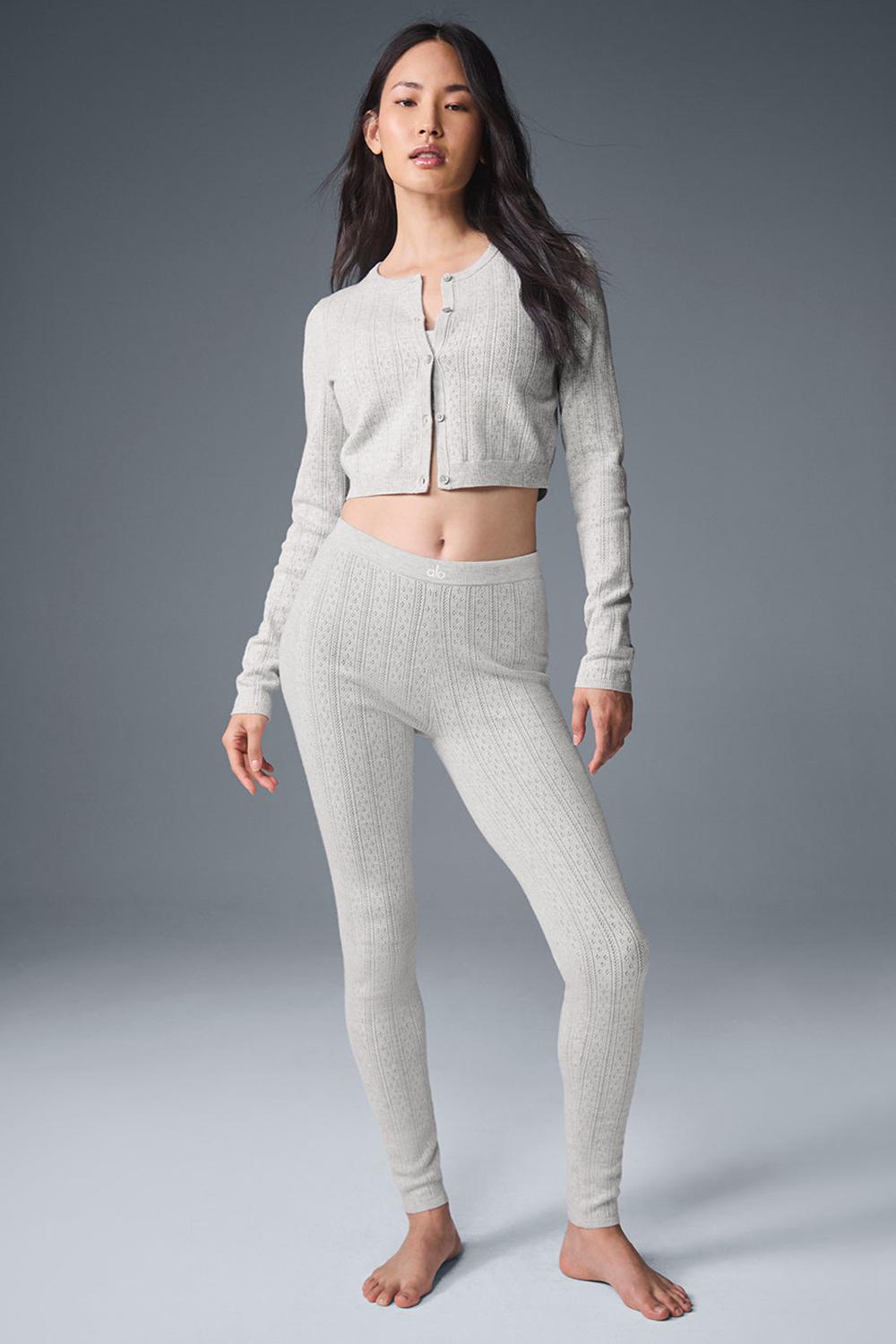 Cárdigan Alo Yoga Pointelle Sweater Be Mine Mujer Grises Claro | Mexico  HPX-632015